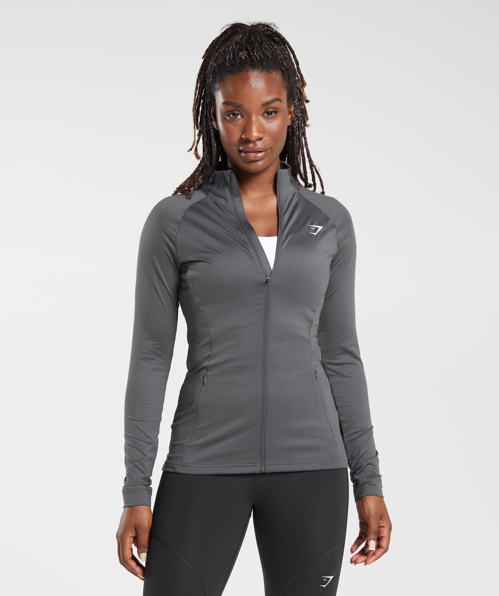 Training Zip Up Jacket in Graphite Grey - view 1