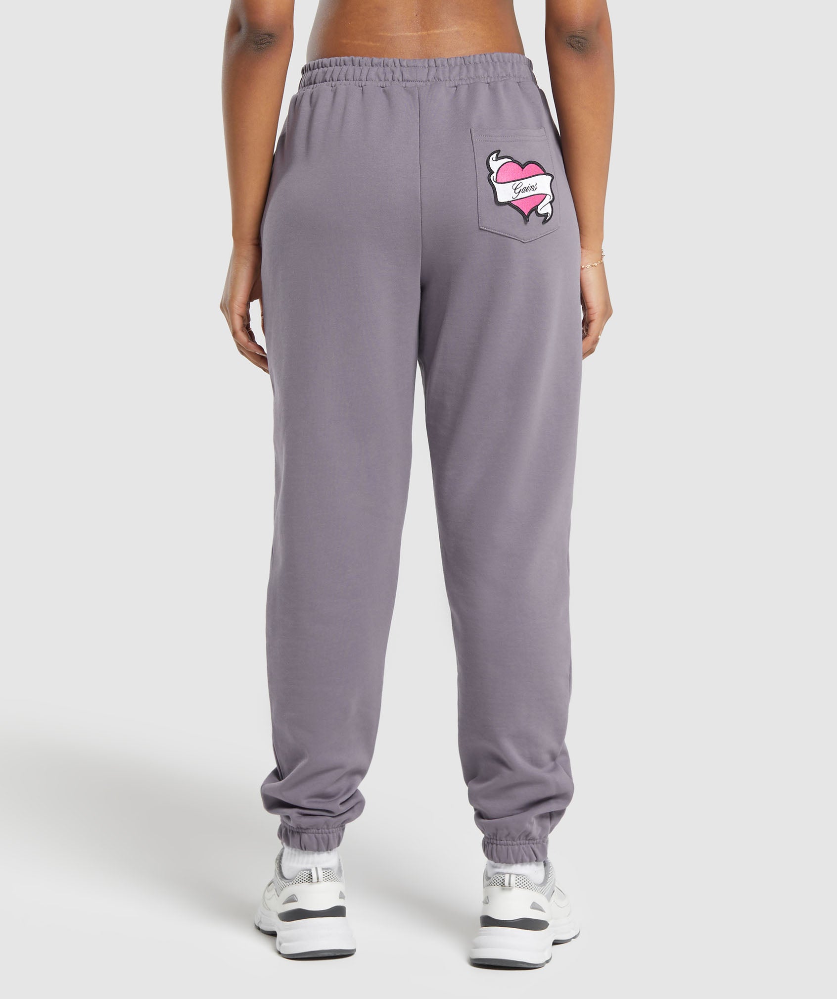 Tattoo Joggers in Fog Purple