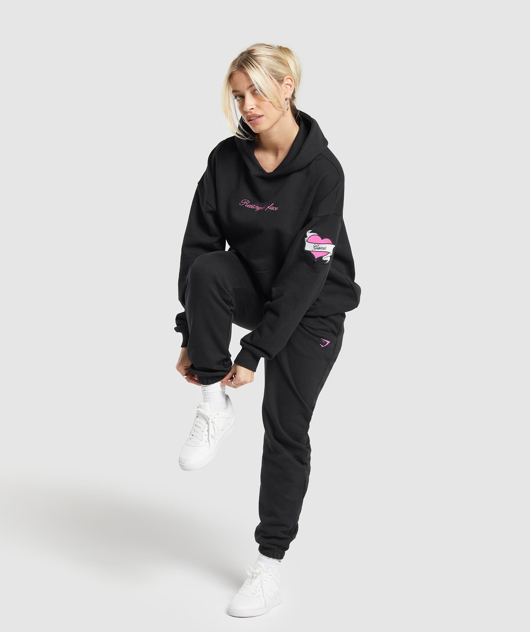 Tattoo Oversized Hoodie in Black - view 4