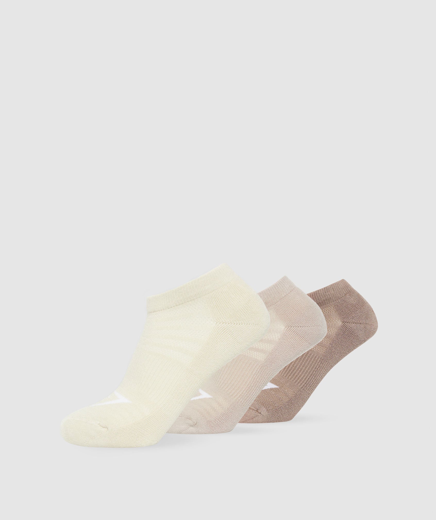 Trainer Socks 3pk in Mocha Mauve/Stone Pink/Ecru White - view 1