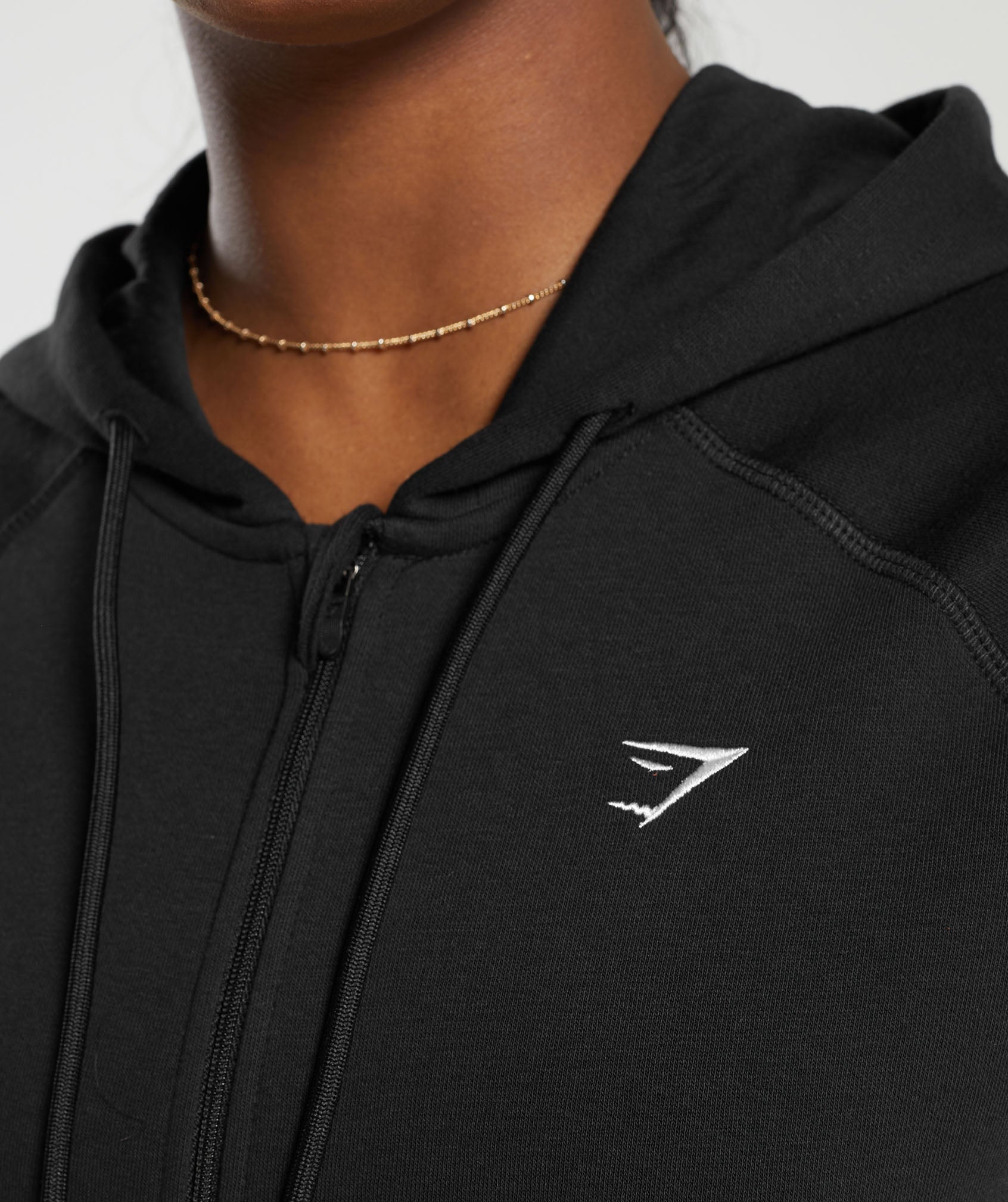 Training Fleece Zip Hoodie in Black - view 5