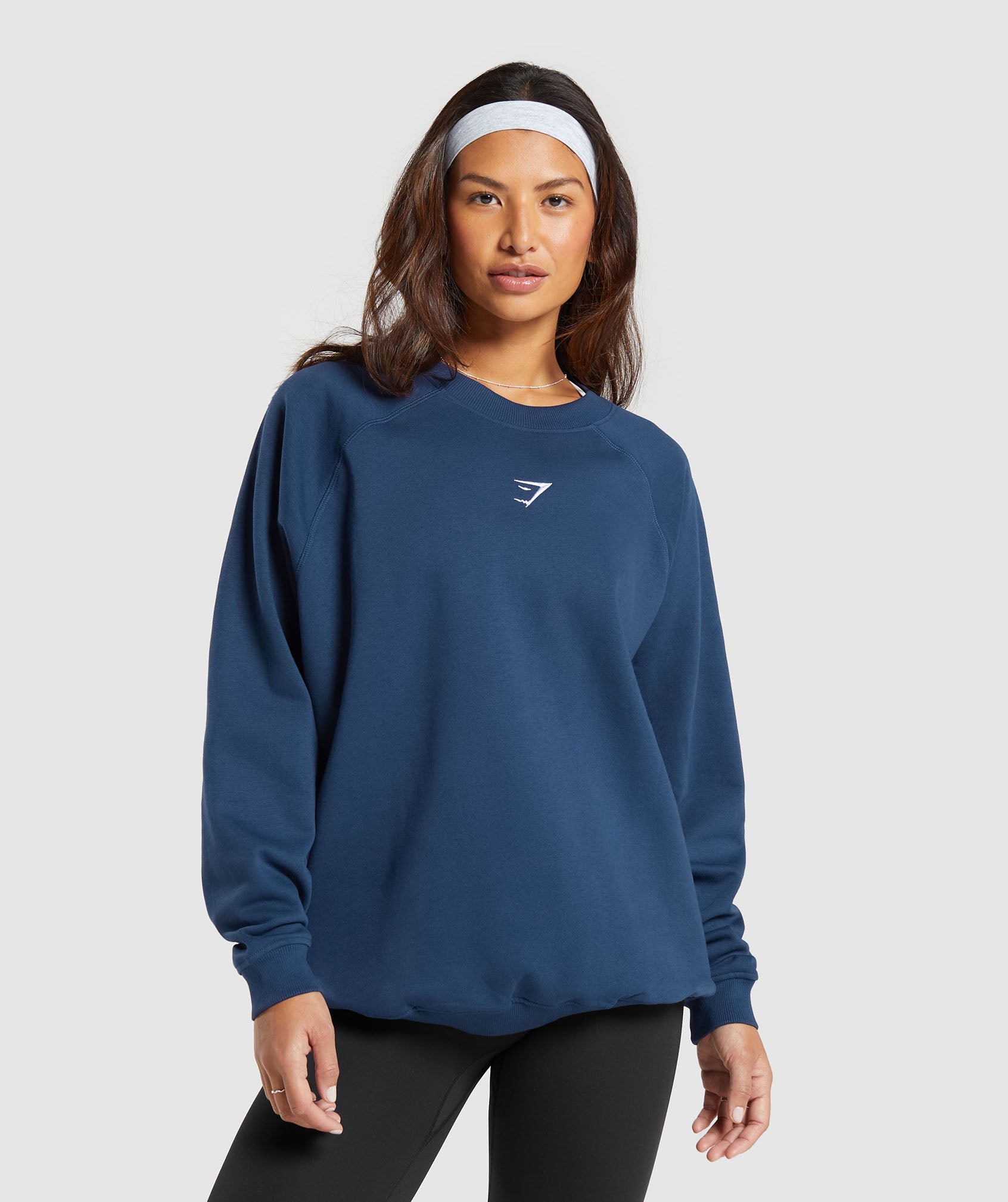 Training Oversized Fleece Sweatshirt in Ash Blue - view 1