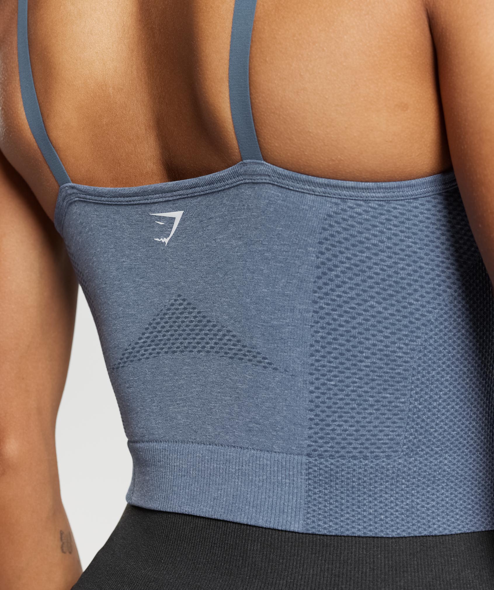 Gymshark Vital Seamless 2.0 Midi Tank - Evening Blue Marl