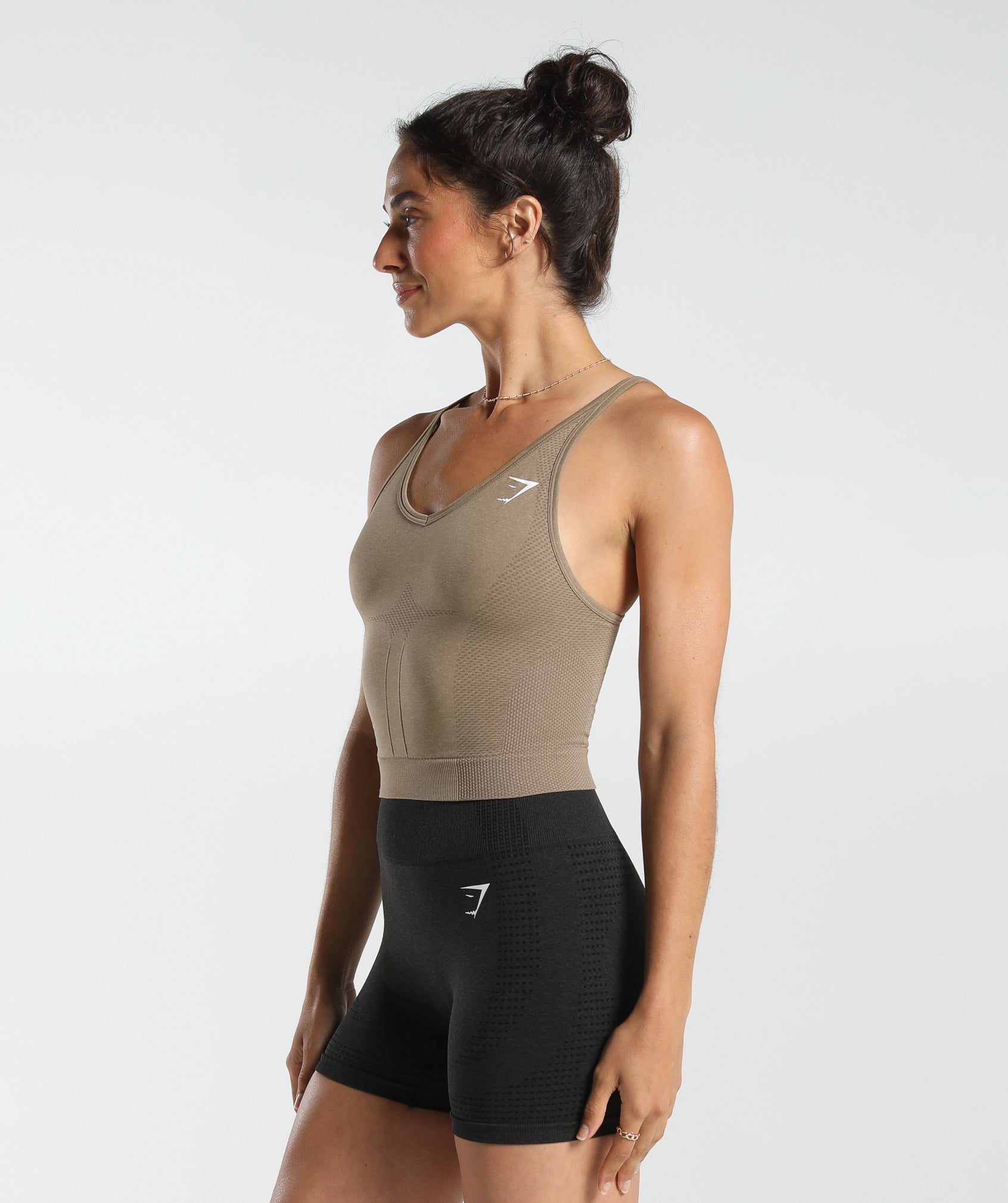 Gymshark - Gymshark Vital Seamless 2.0 Sports Bra - Brown Marl on