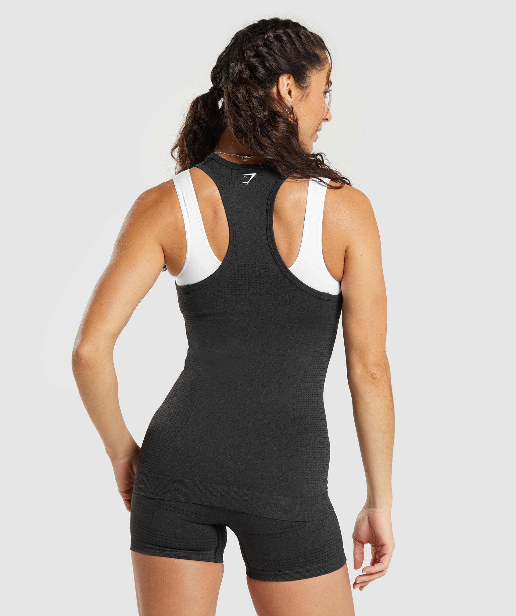 Vital Seamless Tank in Black Marl - view 2