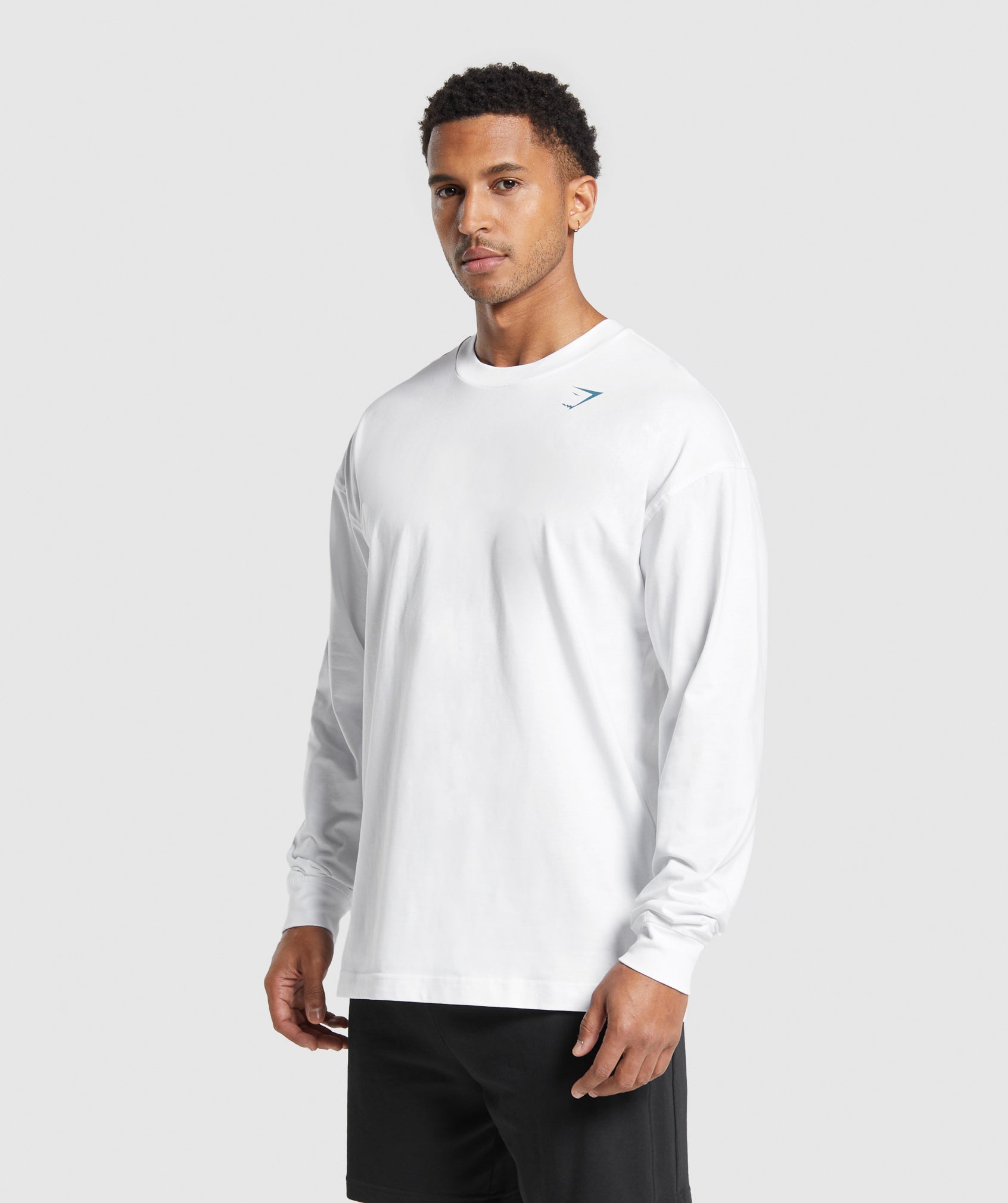 Stacked Long Sleeve T-Shirt in White - view 3