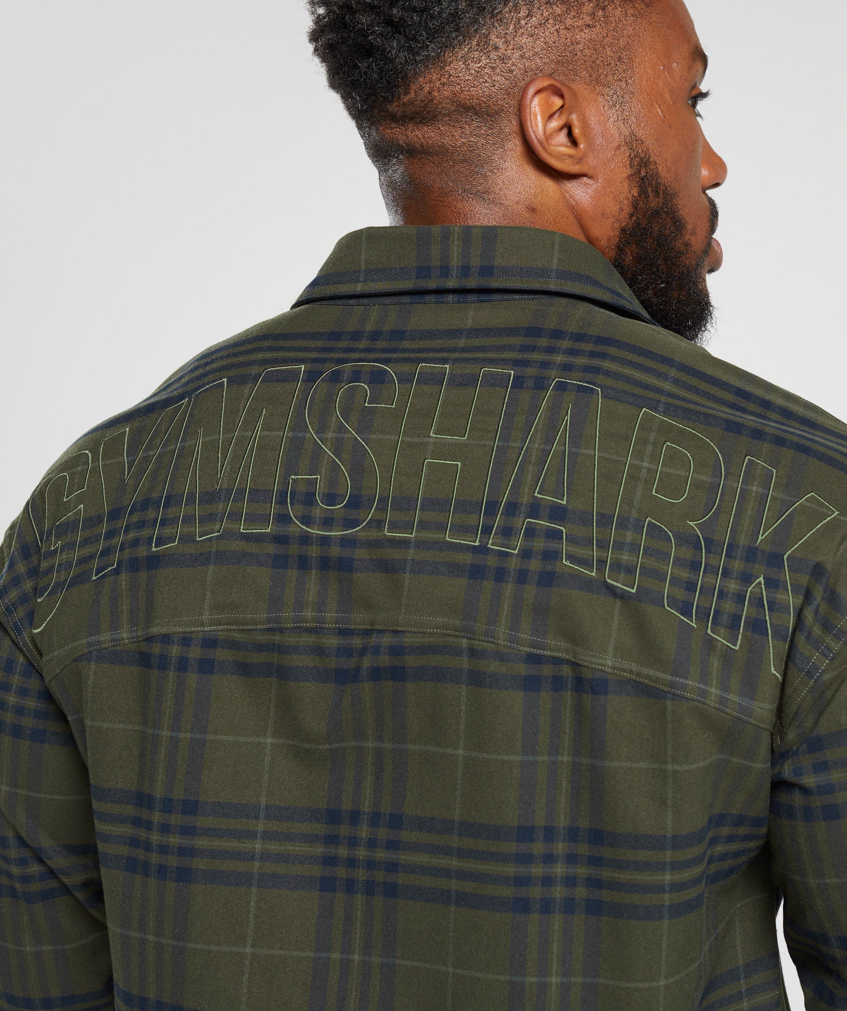 Check Shirt in Core Olive - view 6