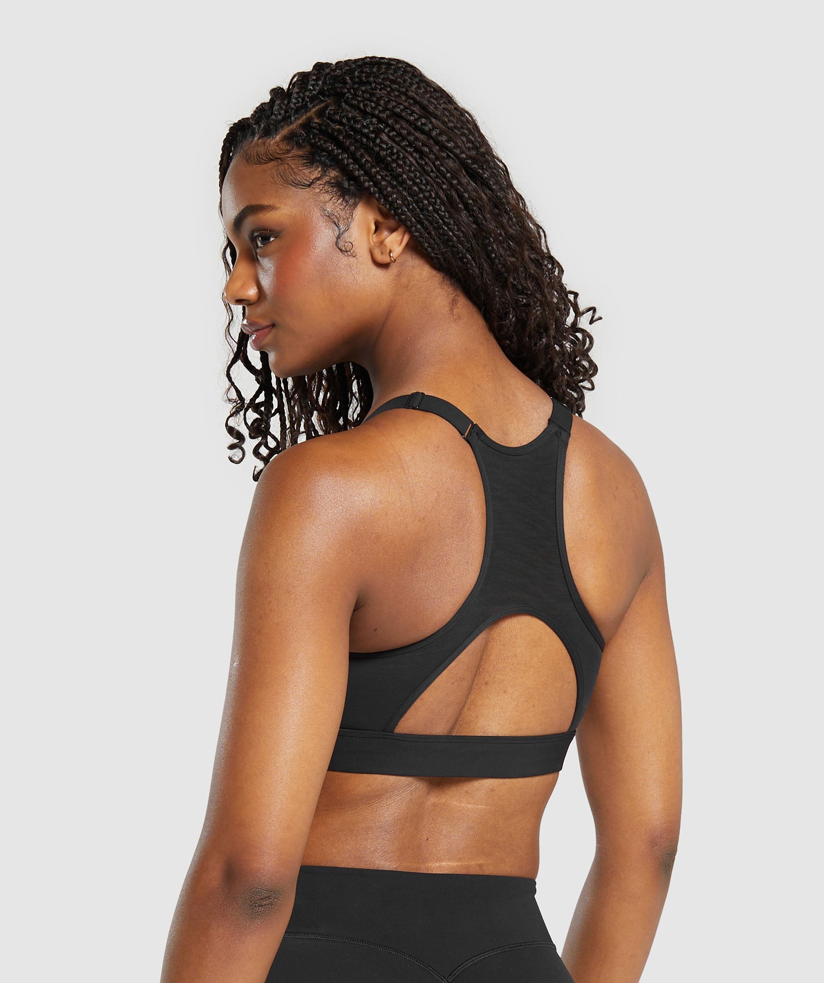 Wrap Sports Bra in Black - view 2