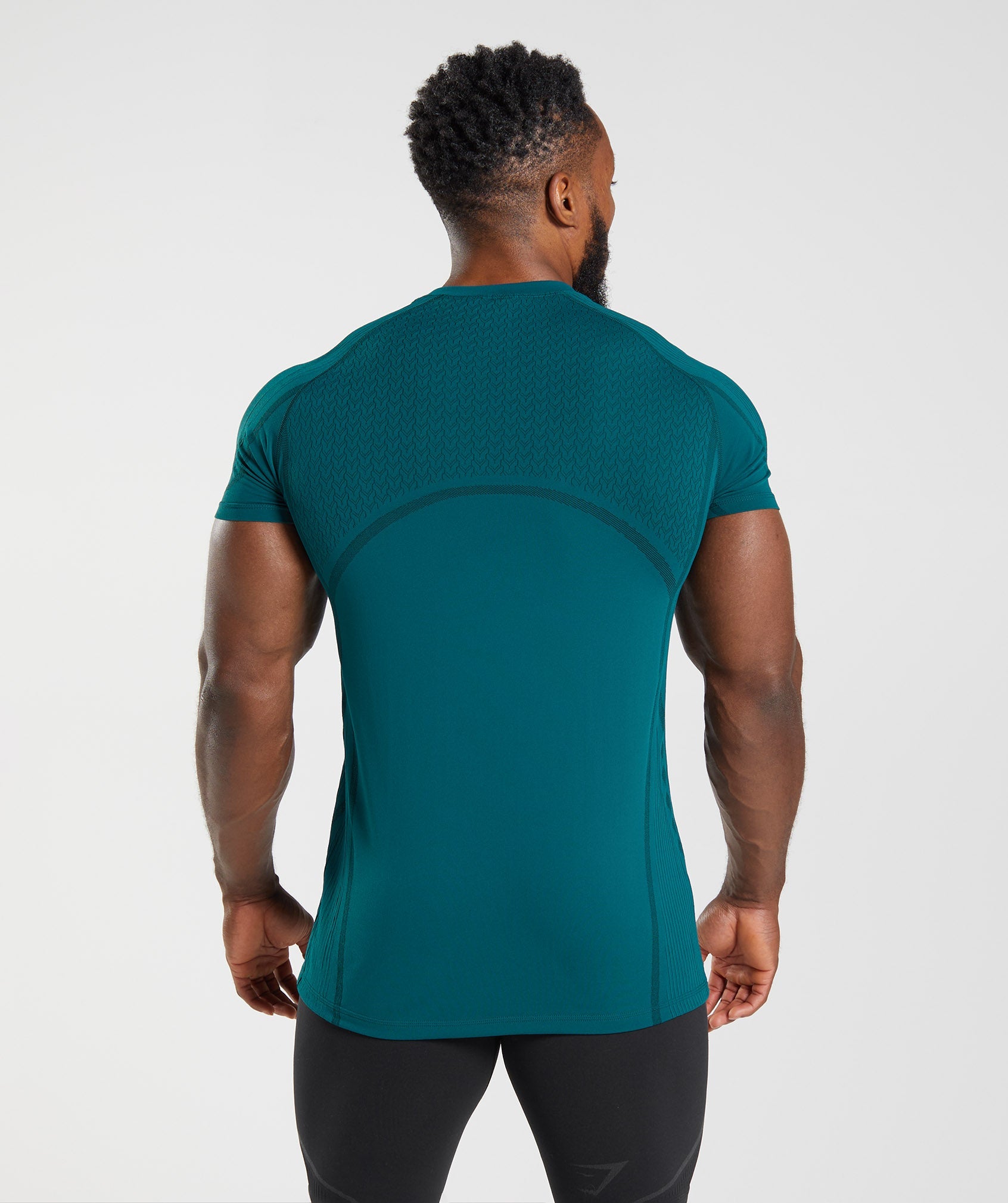Gymshark Geo Seamless T-Shirt - Flora Green/Willow Green