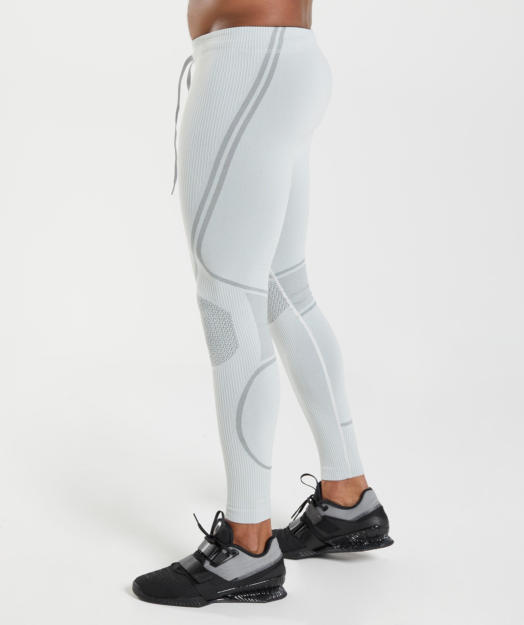 Gymshark 315 Seamless Tights - Light Grey/Charcoal Grey