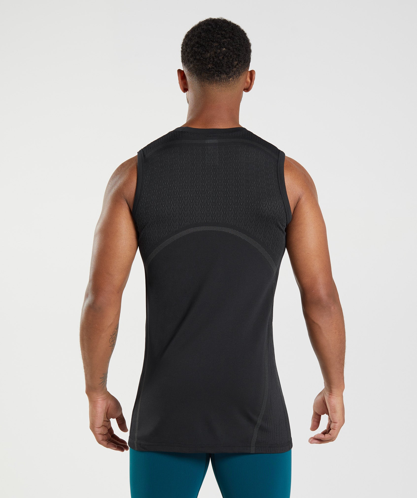 Gymshark Sport Seamless Tank - Black/Silhouette Grey