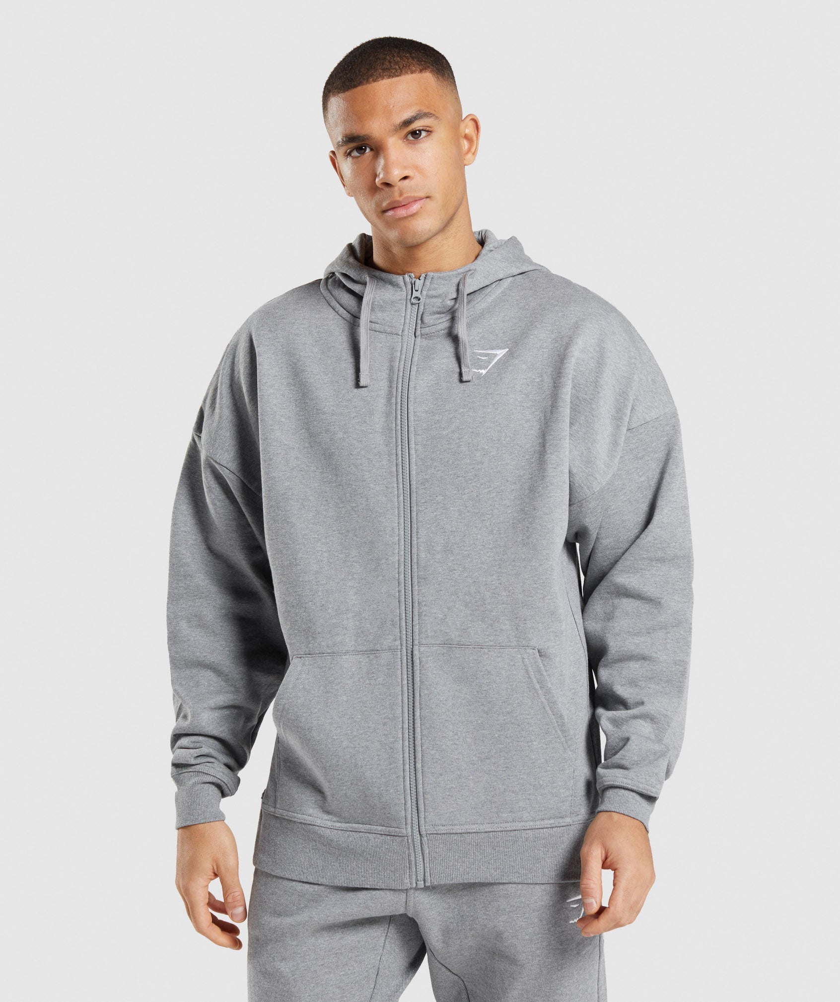 Gymshark Essential Oversized Zip Up Hoodie - Black