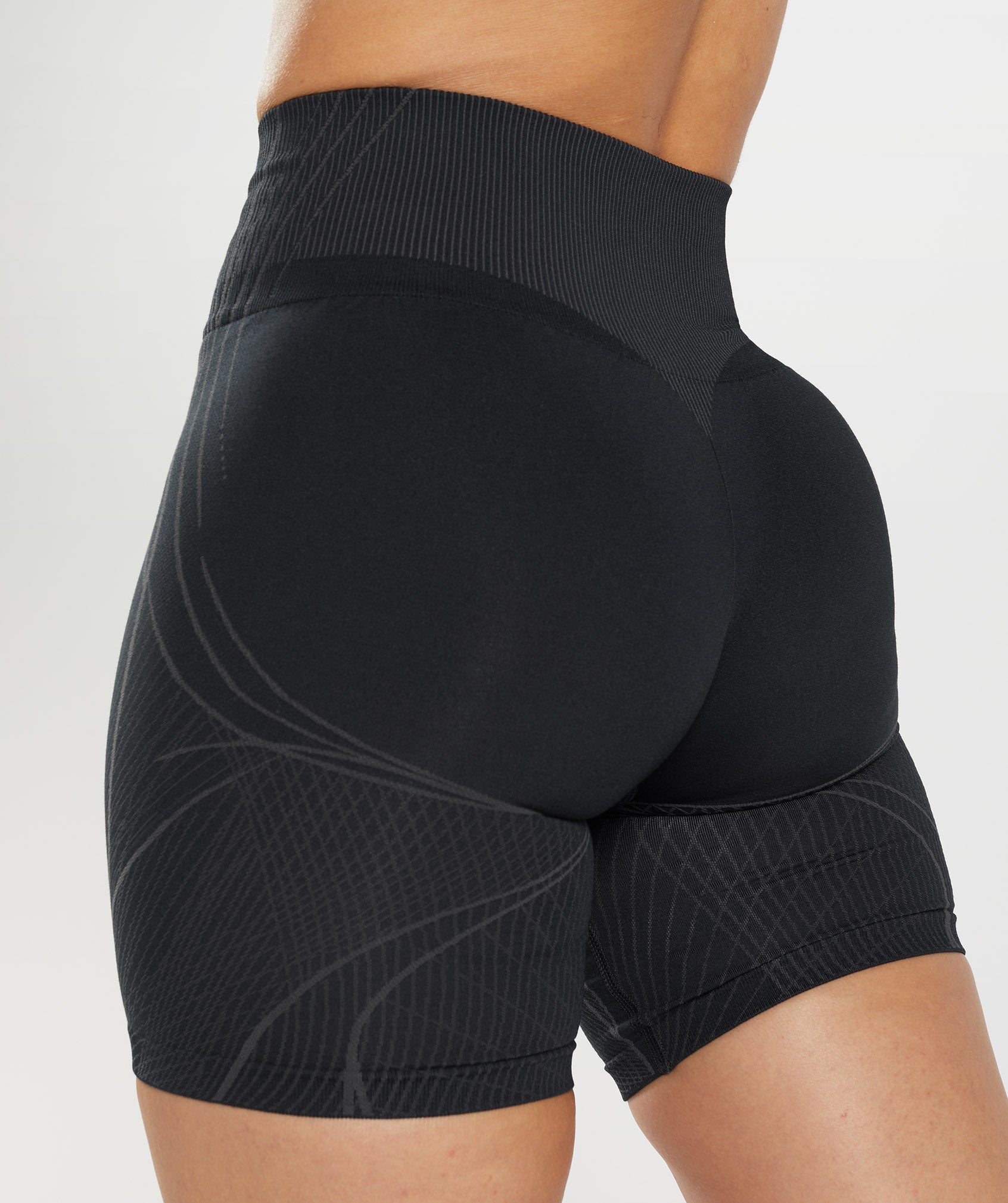 Apex Seamless Shorts in Black/Onyx Grey - view 5