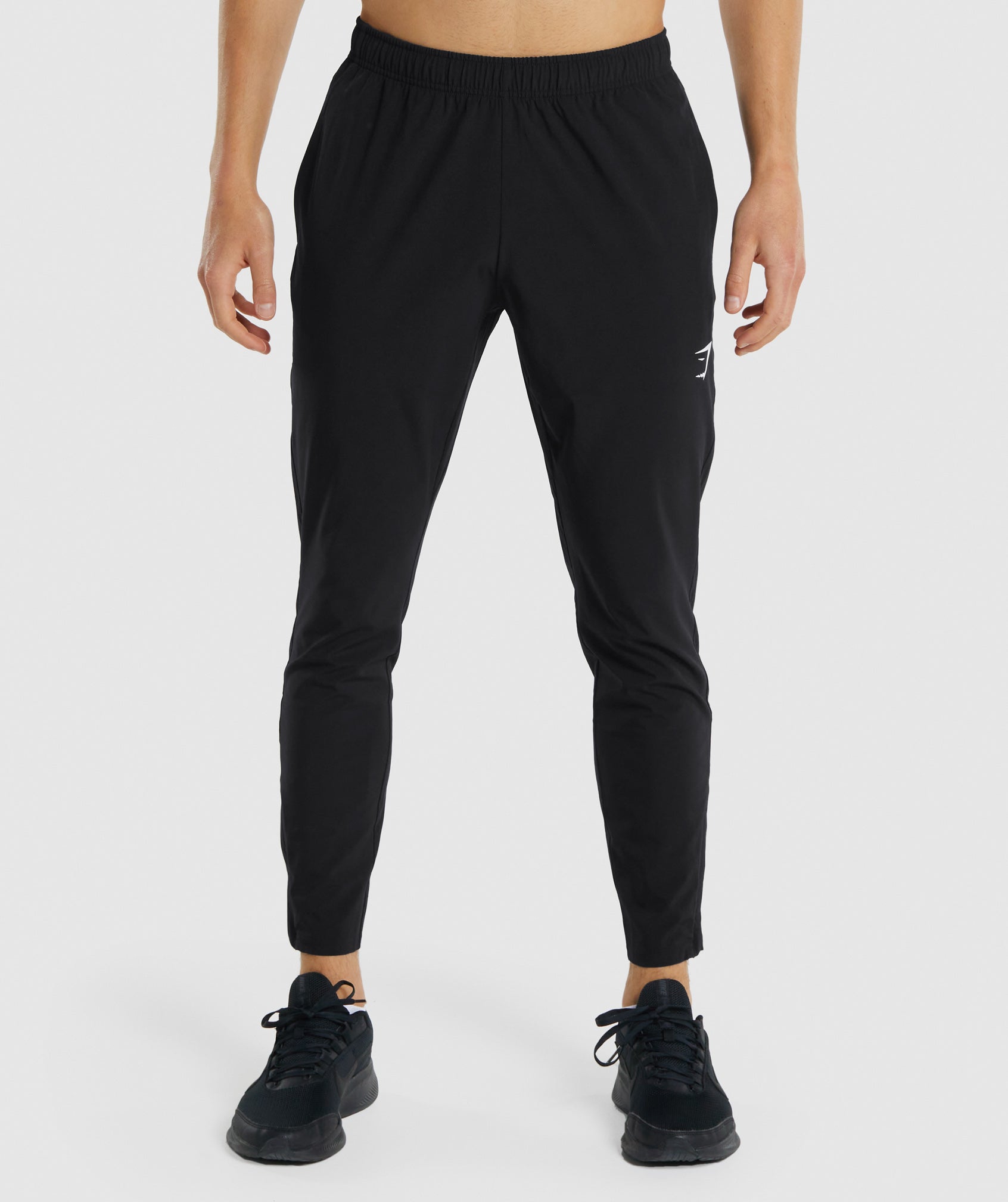 Gymshark Joggers Womens M Black High Rise Drawstring Zipper Pockets Sweat  Pants 