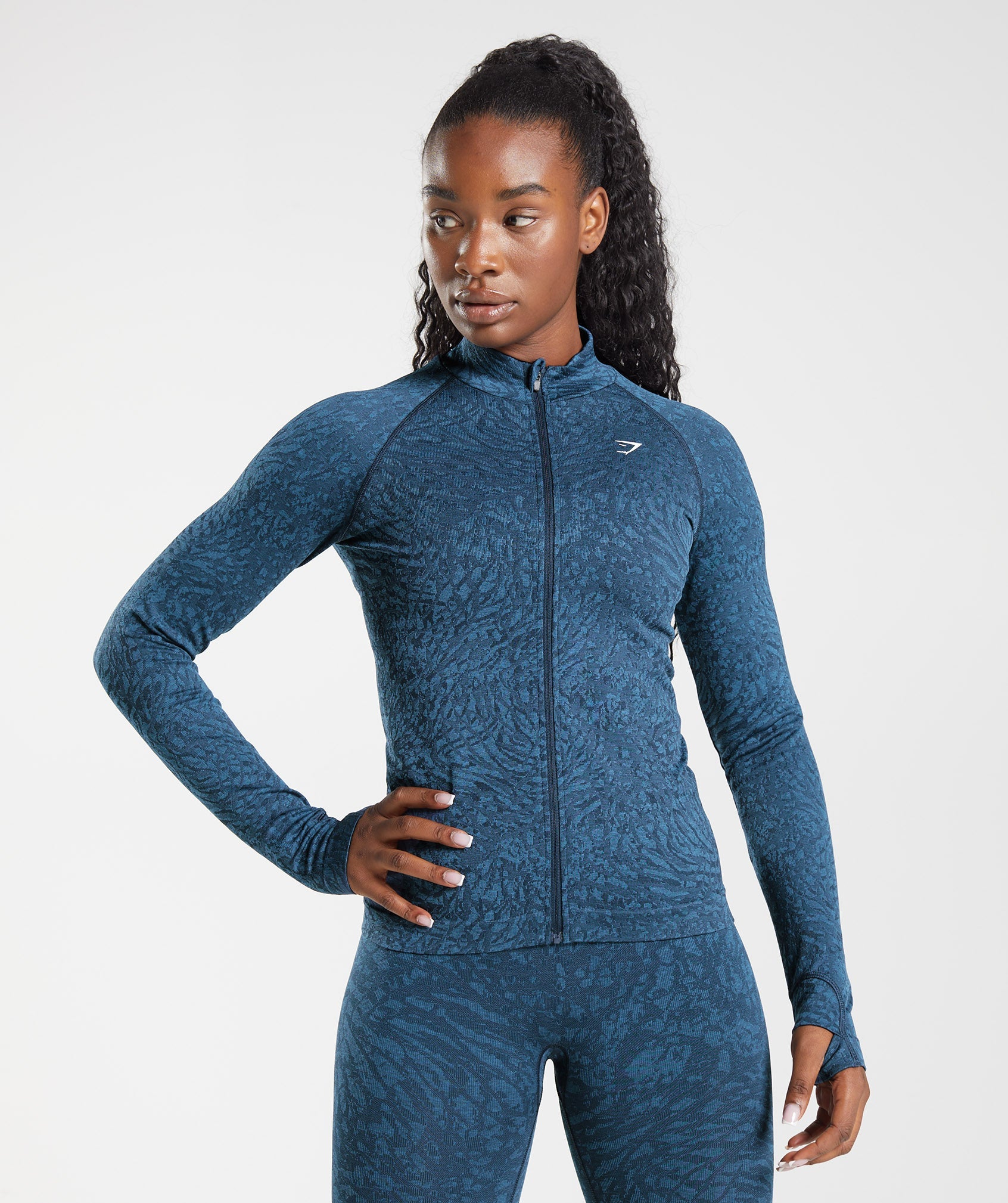 Gymshark Adapt Animal Seamless Long Sleeve Top - Wild