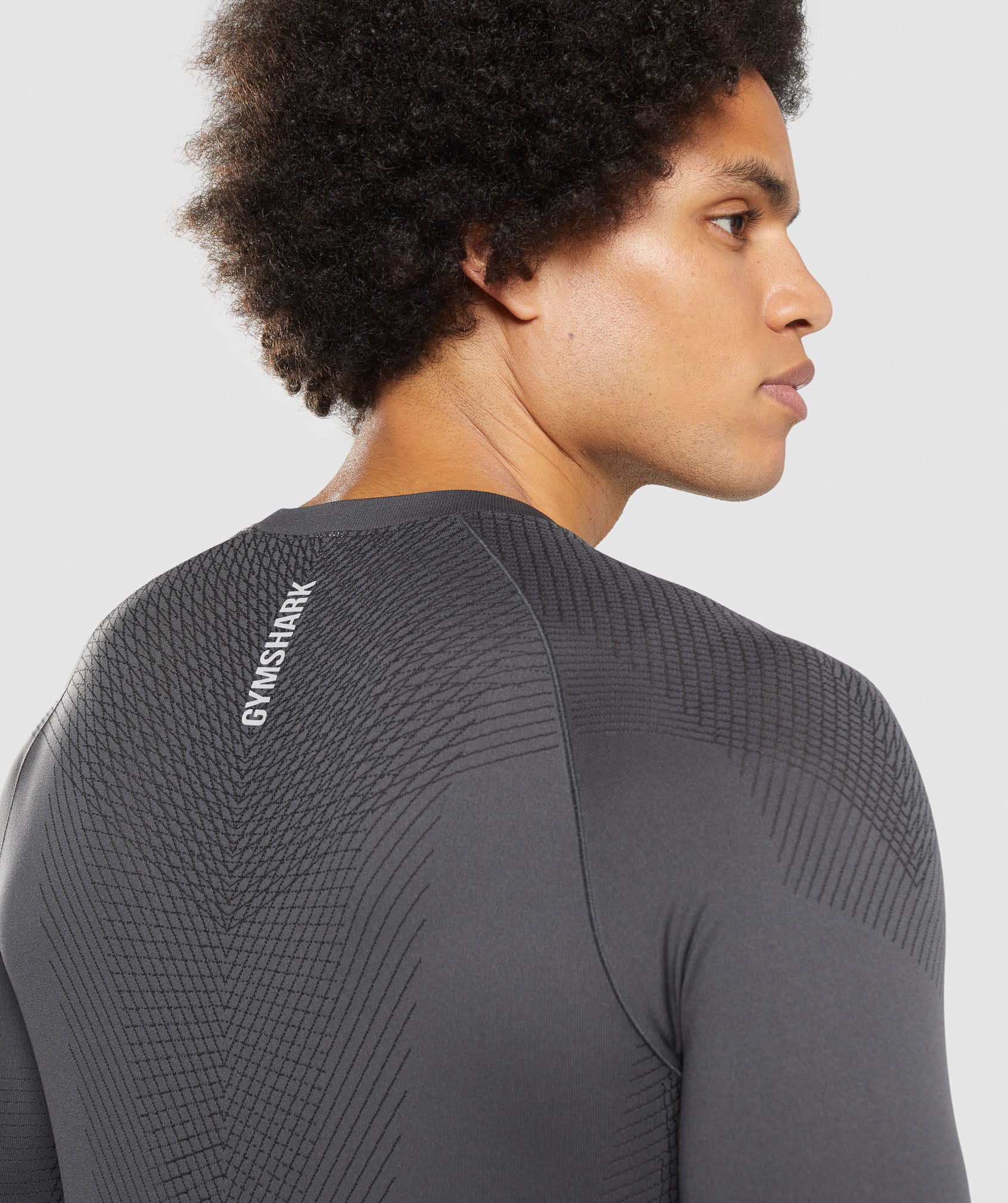 Gymshark Apex Seamless Long Sleeve T-Shirt - Onyx Grey/Black