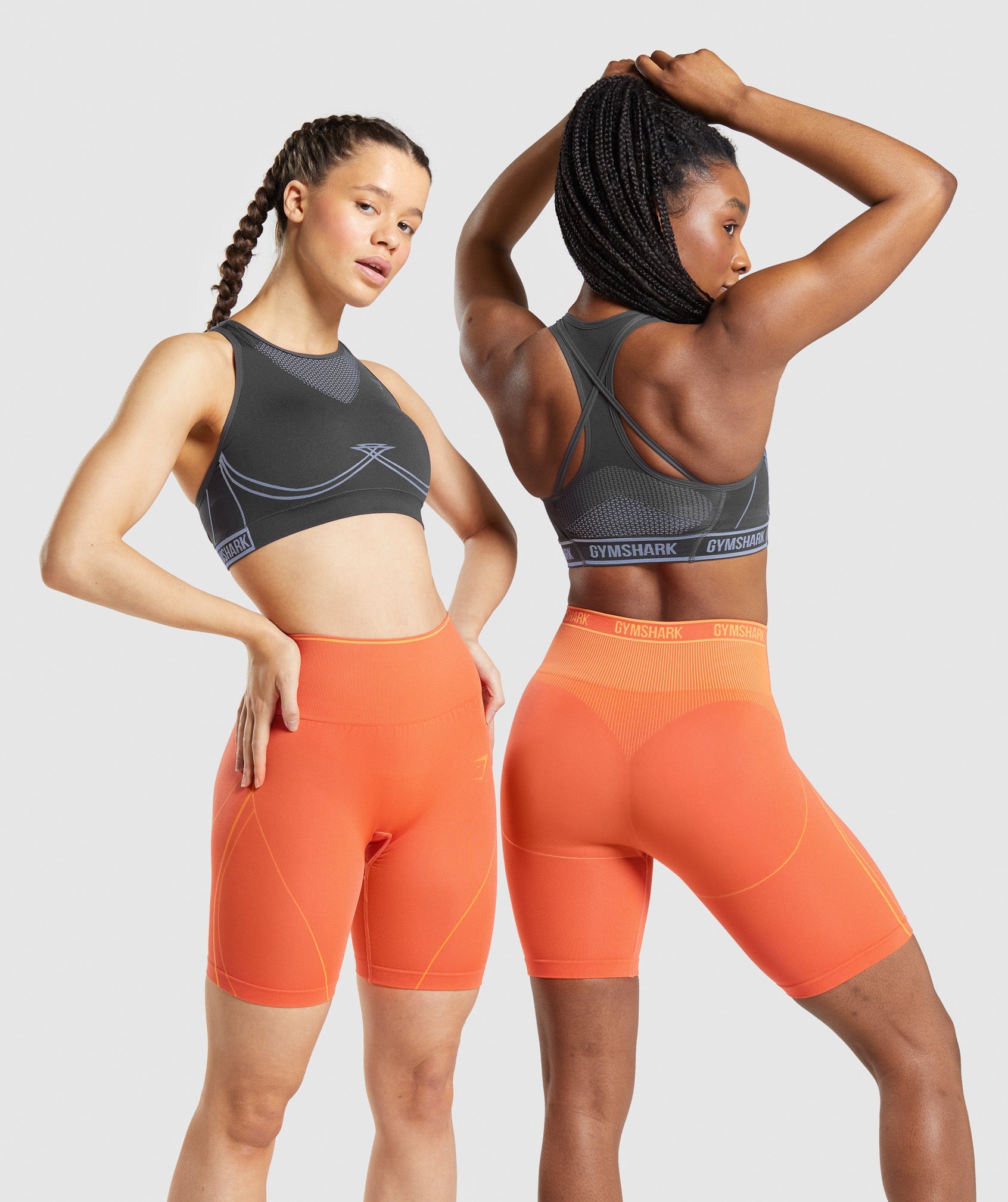 Gymshark Apex Seamless Crop Top - Onyx Grey/Black