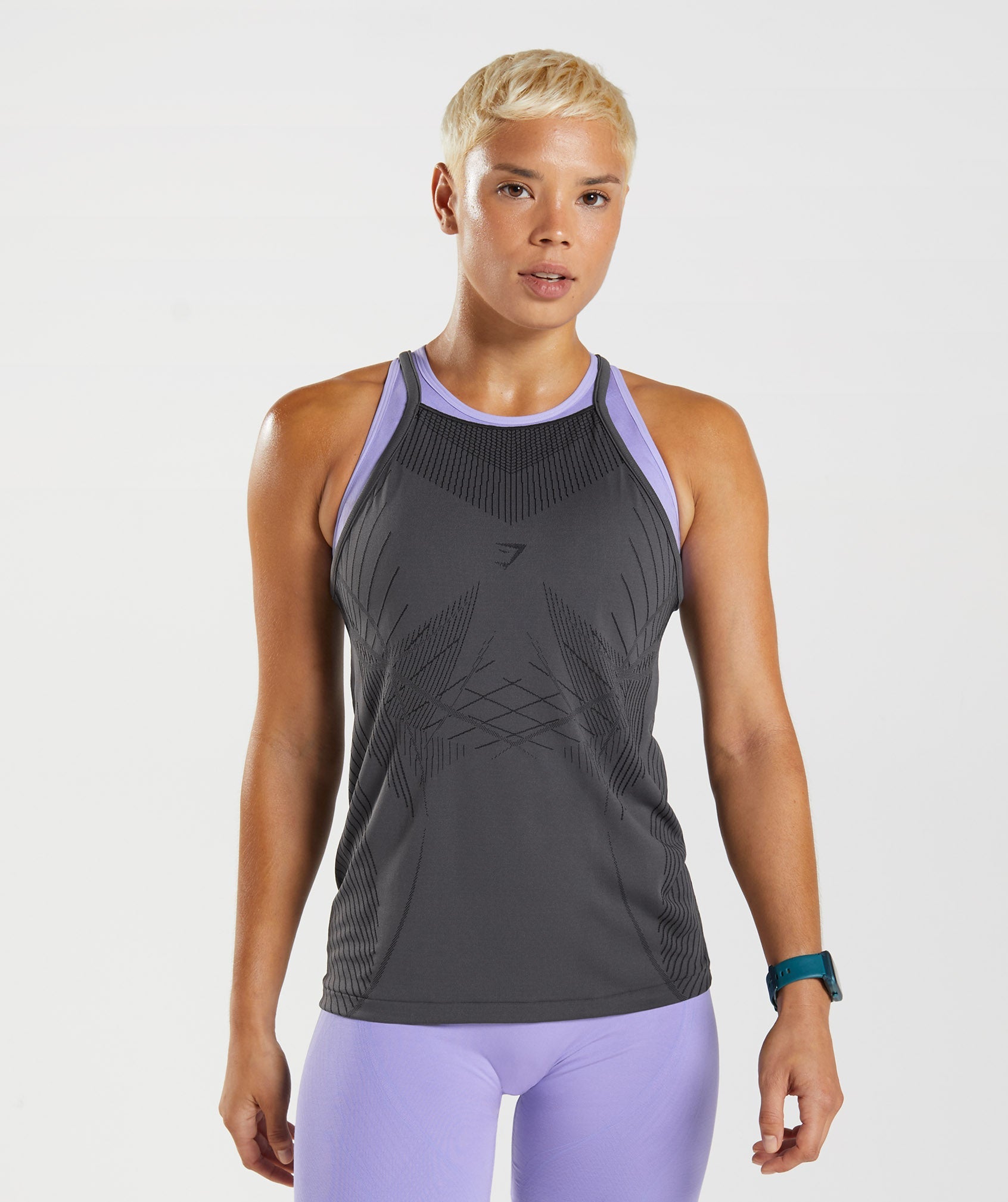 Gymshark Apex Seamless Tank - Atlantic Blue/Shark Blue