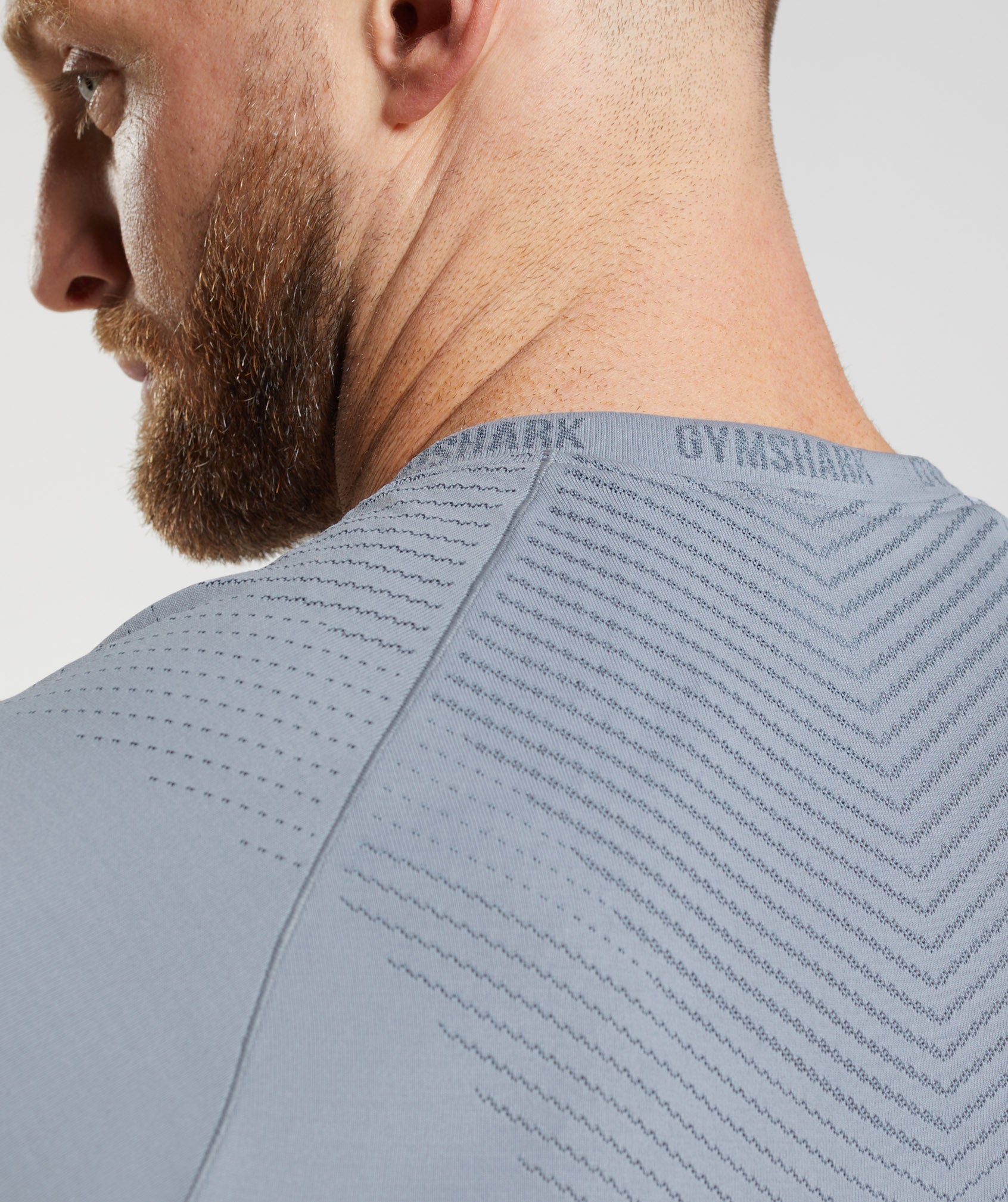 Apex Seamless T-Shirt in Drift Grey/Evening Blue