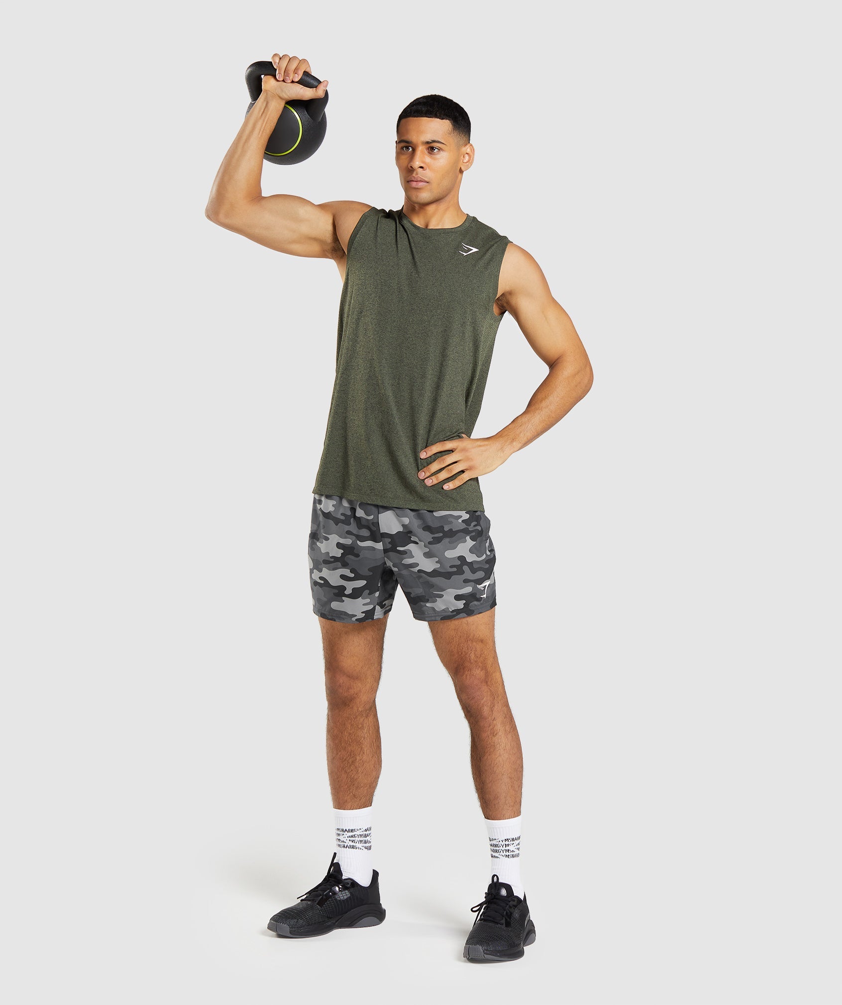 Arrival Seamless Tank in Core Olive Marl