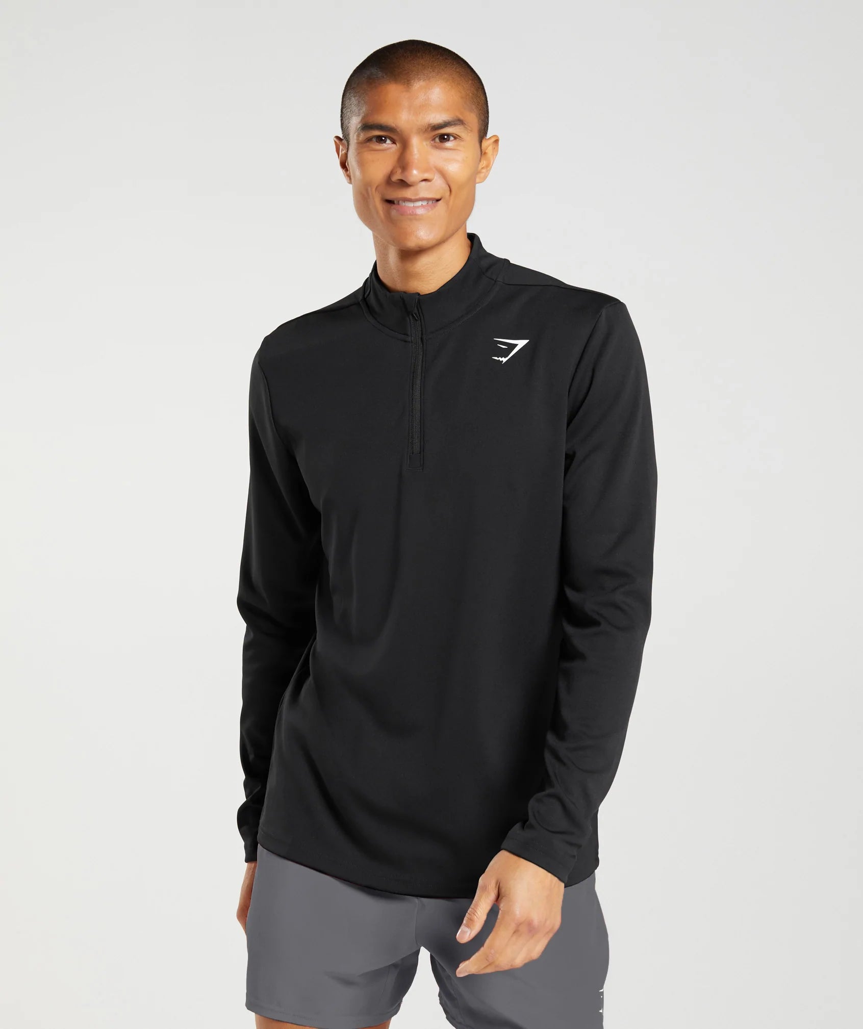 Gymshark Vital 1/4 Zip - Black/Silhouette Grey