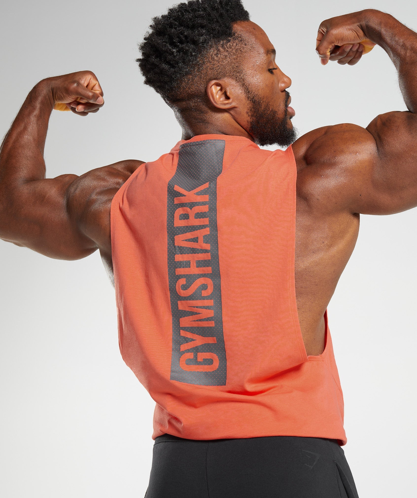 Gymshark Orange Athletic Tank Tops for Men