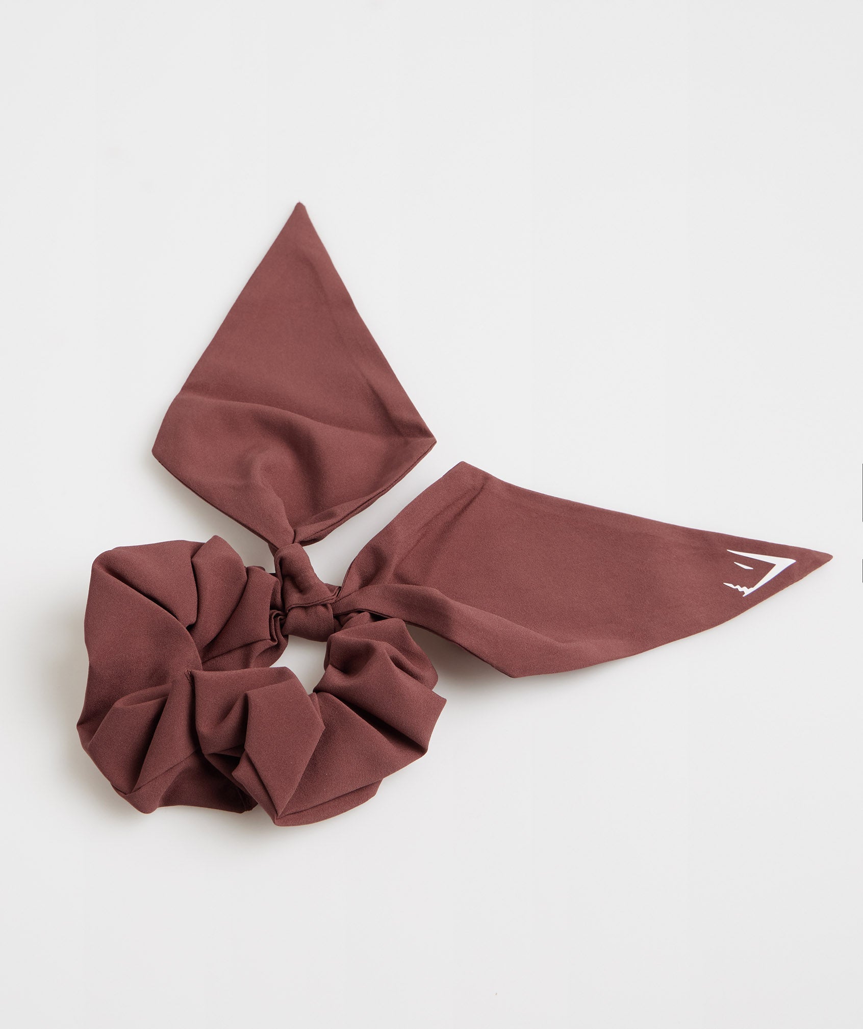 Bow Scrunchie in Cherry Brown