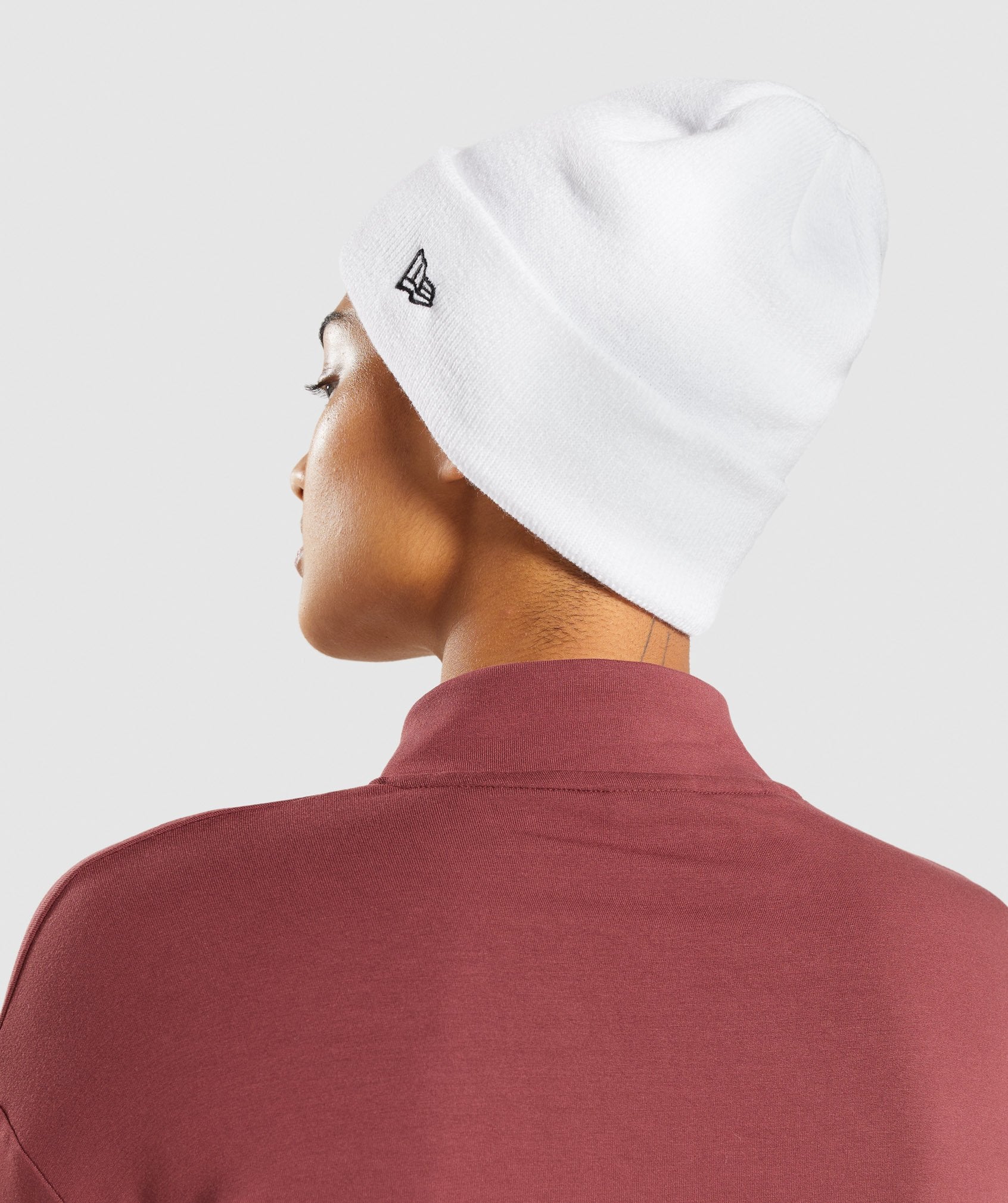 New Era Sharkhead Cuff Knit in White - view 3