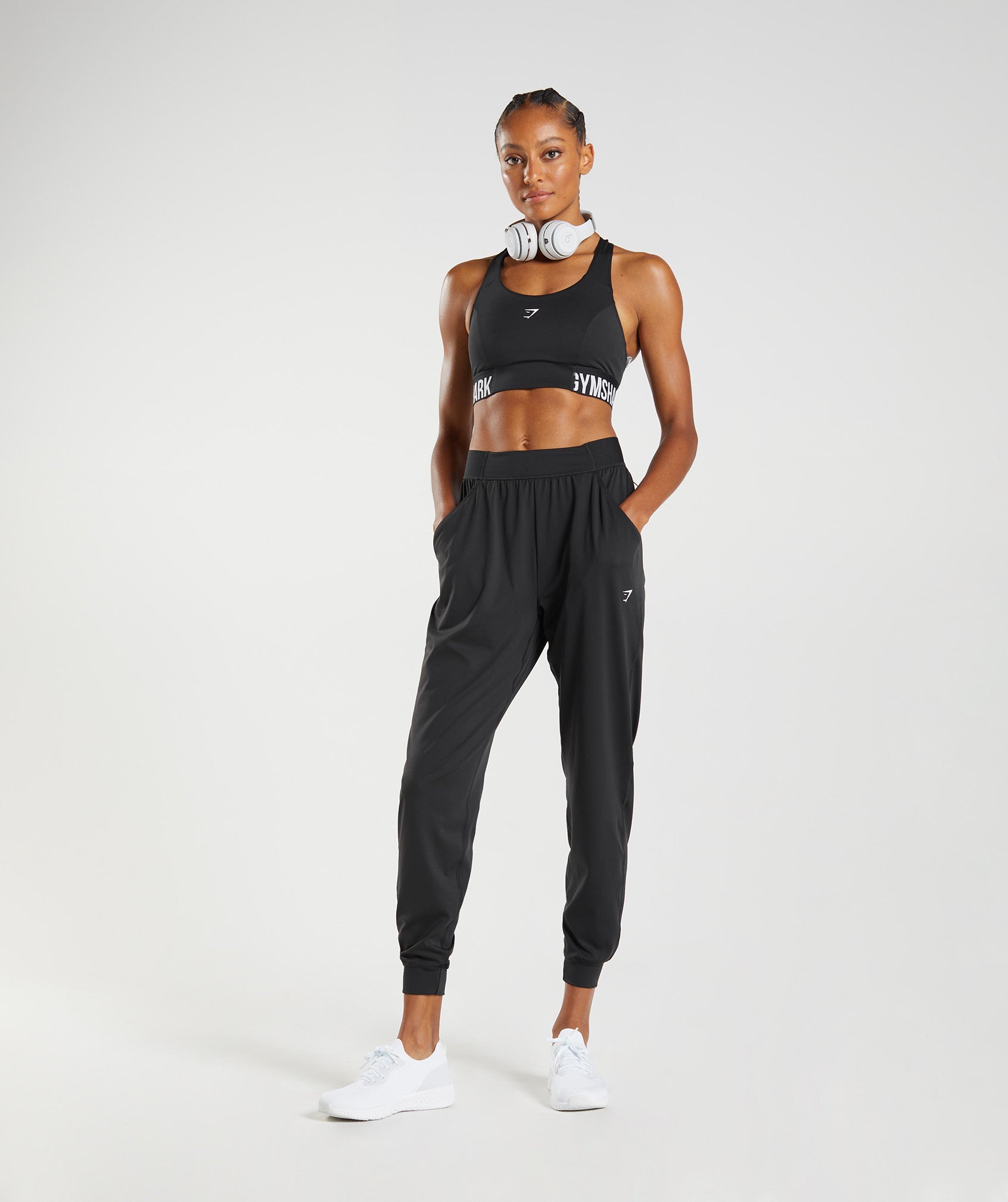 Gymshark, Pants & Jumpsuits, Gymshark Black Ark High Waisted Joggers With  Ankle Ties Size Xs