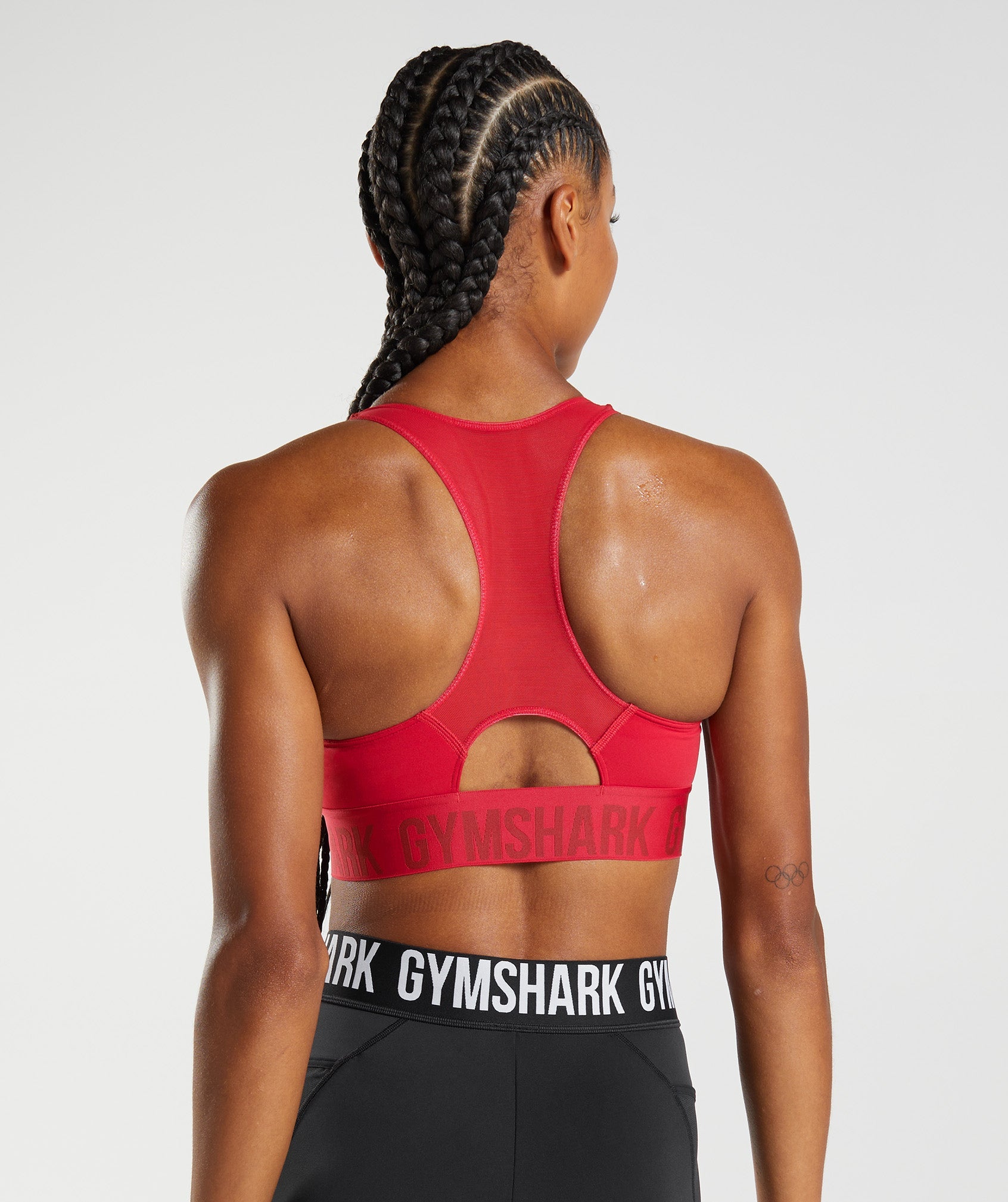 Gymshark Essential Racer Back Sports Bra - Cherry Brown