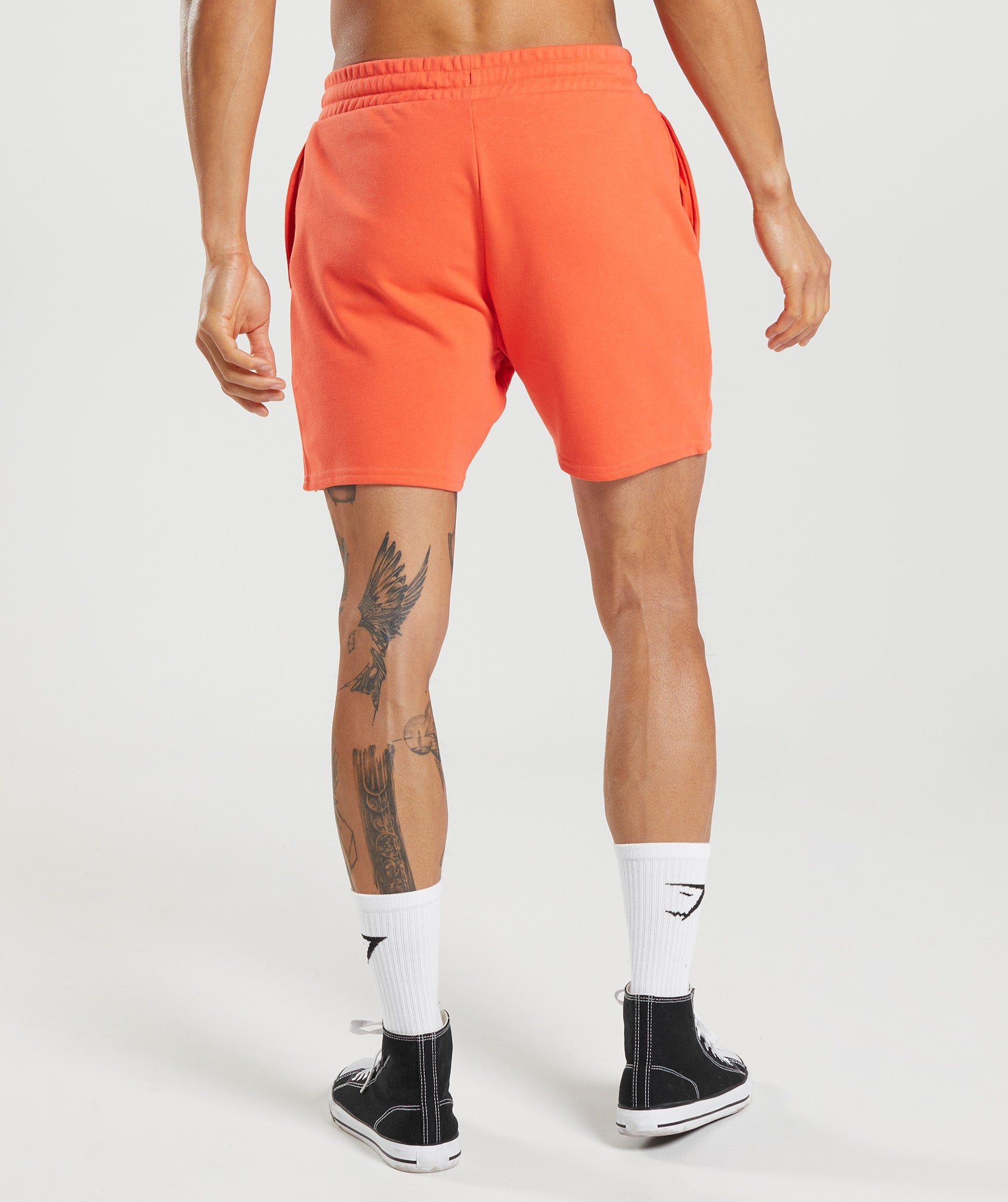 Bubble Print Shorts in Papaya Orange - view 2
