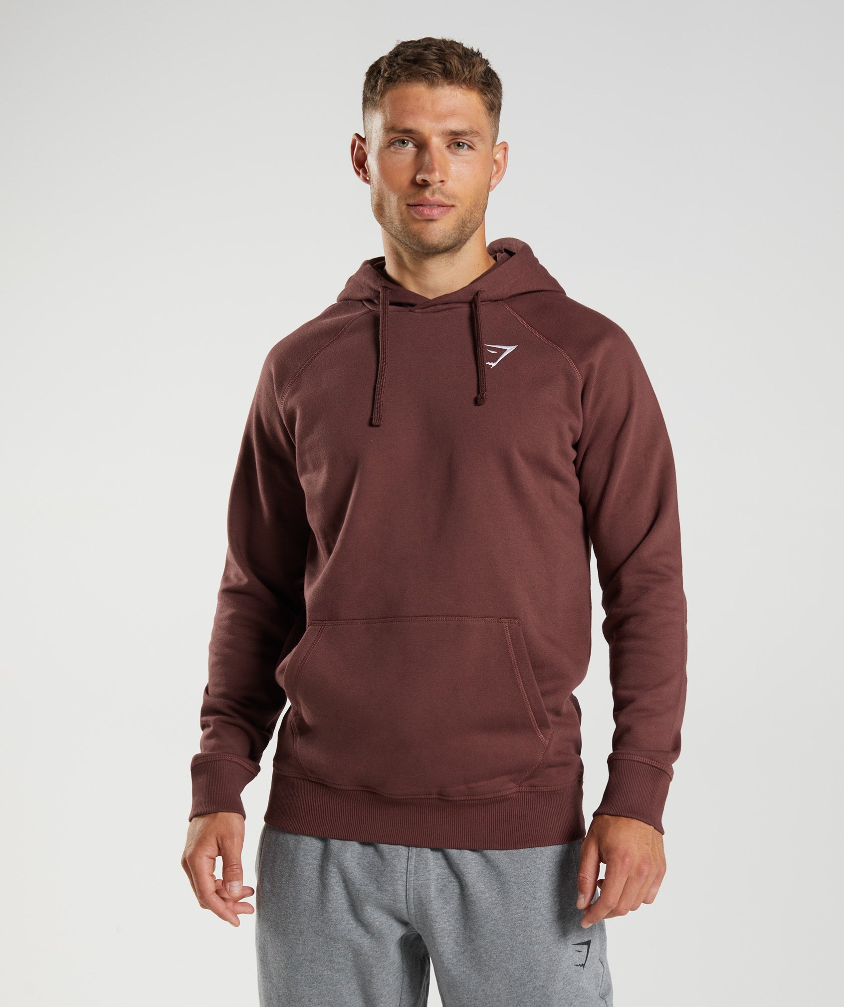 Crest Hoodie in Cherry Brown