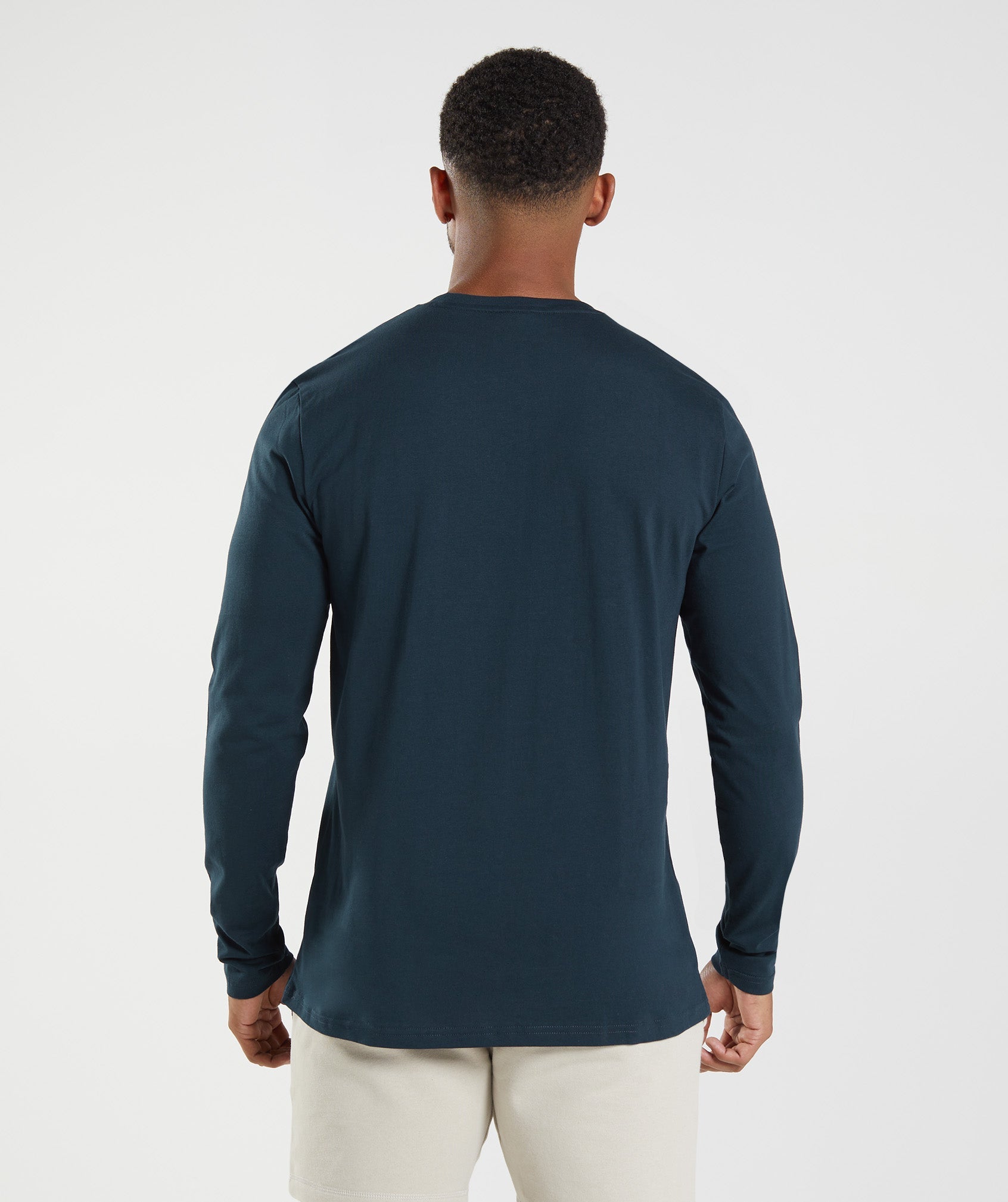 Crest Long Sleeve T-Shirt in Navy