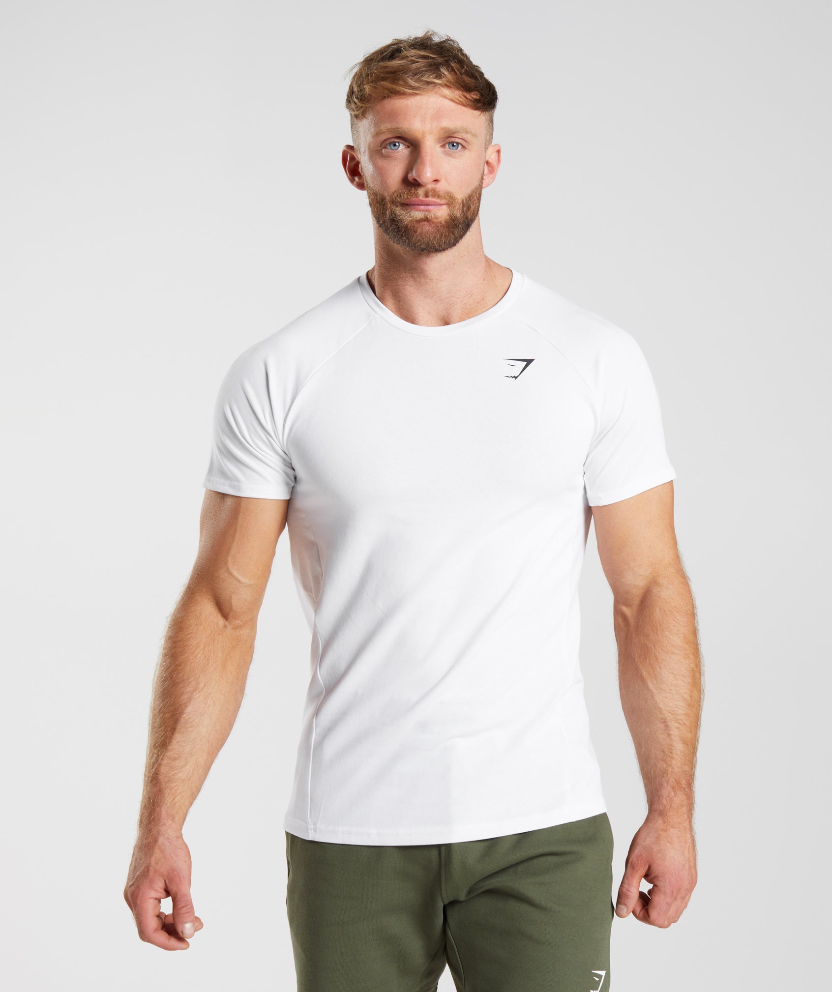 Gymshark Sport Seamless T-Shirt - White/Smokey Grey