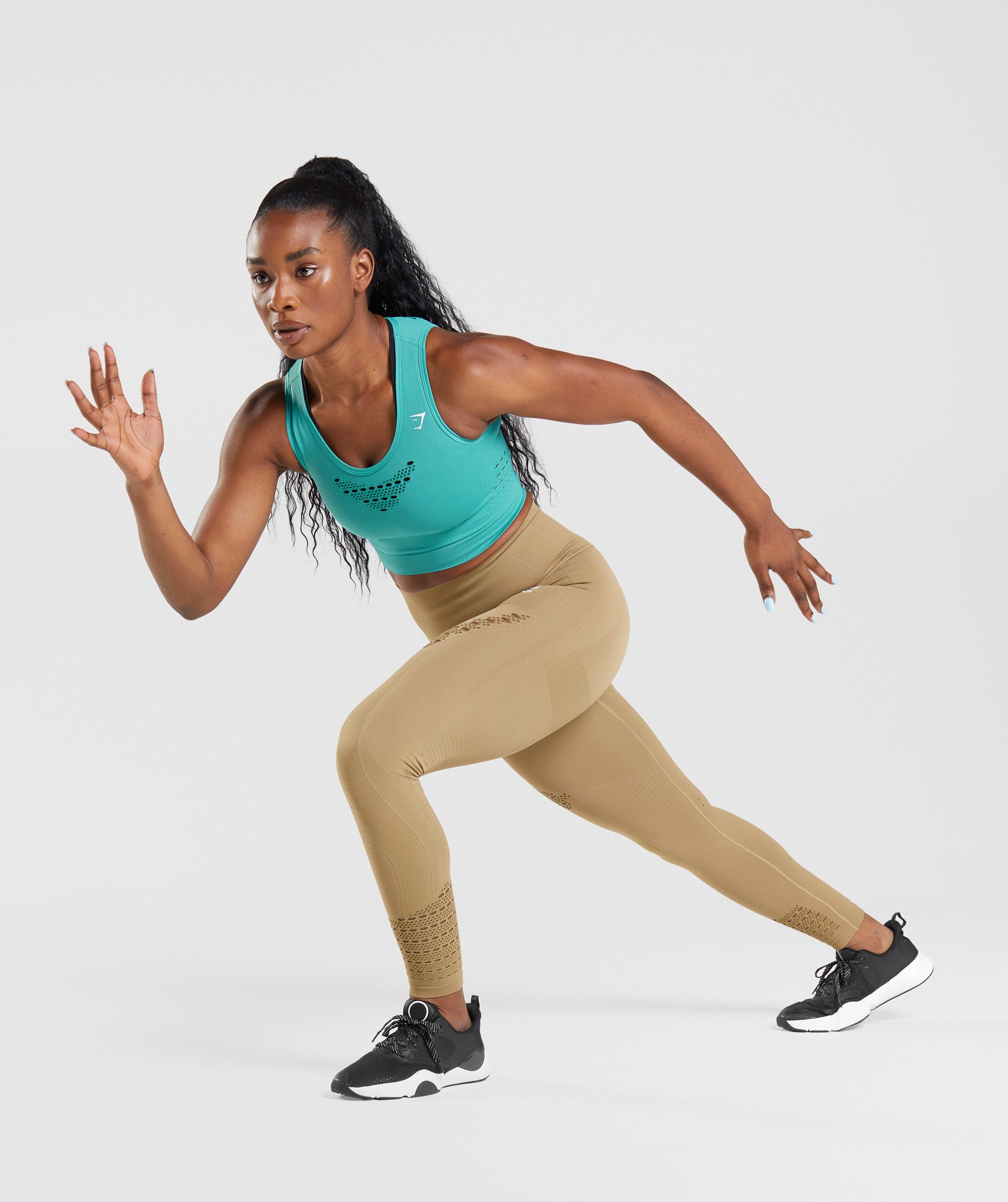 Gymshark Energy Seamless Womens Long Training Tights - Black