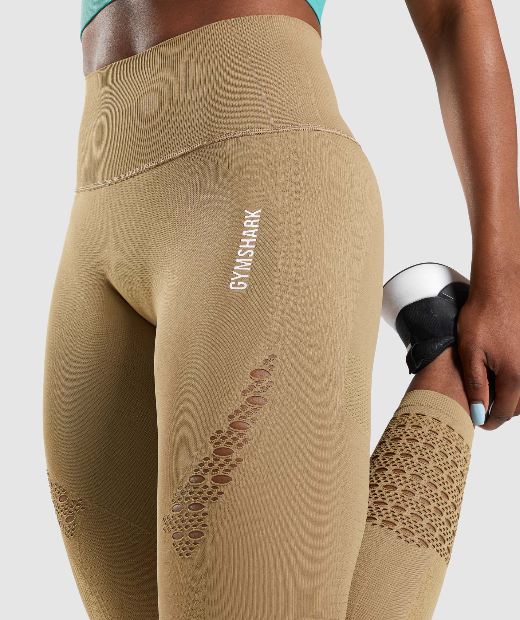 Gymshark Energy Seamless Leggings - Biscotti Brown