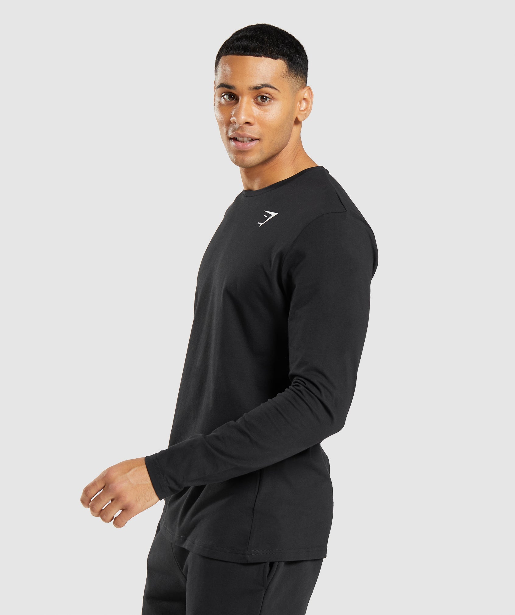Essential Long Sleeve T-Shirt in Black - view 3
