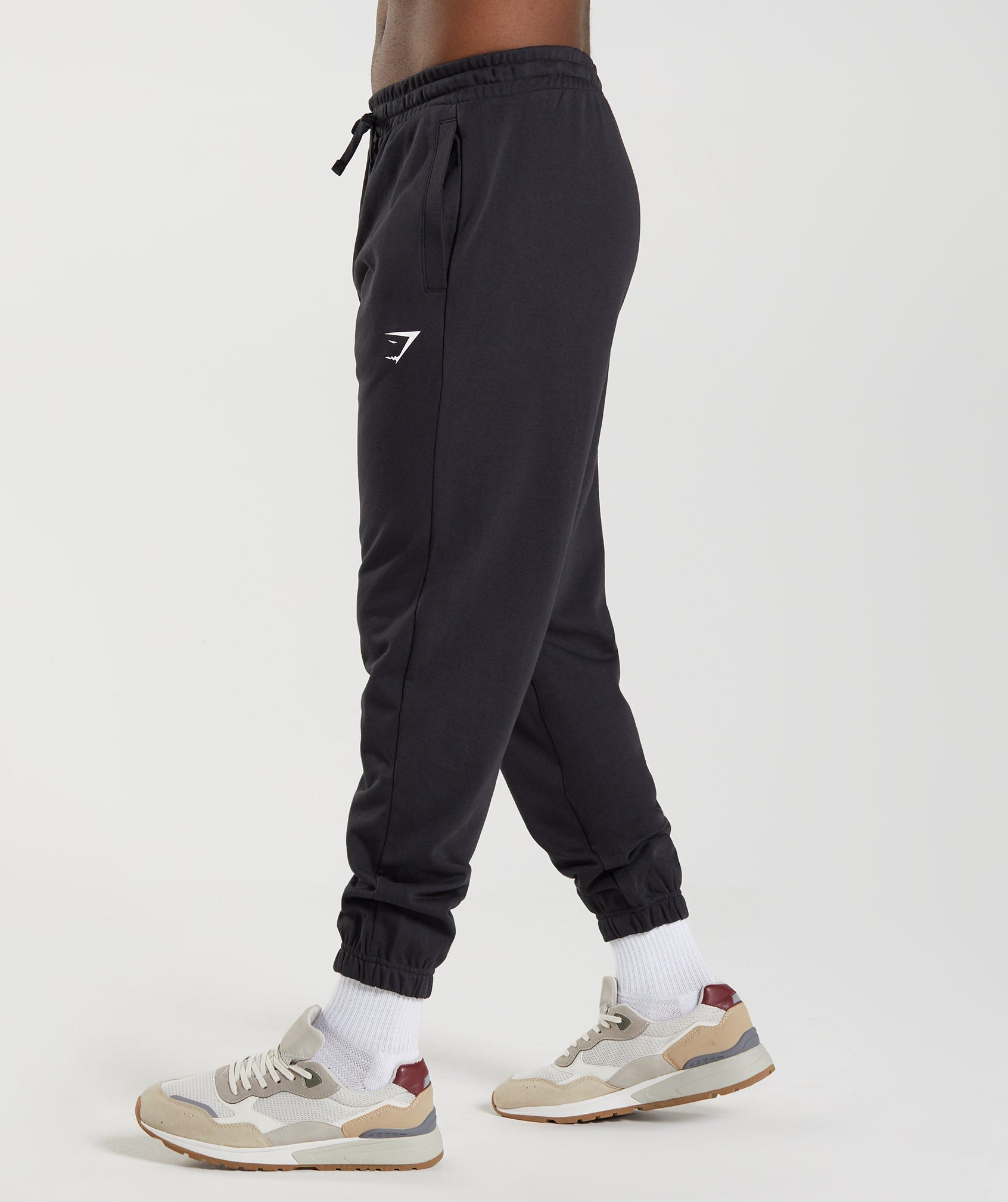 Essential Oversized Joggers in Black - view 3