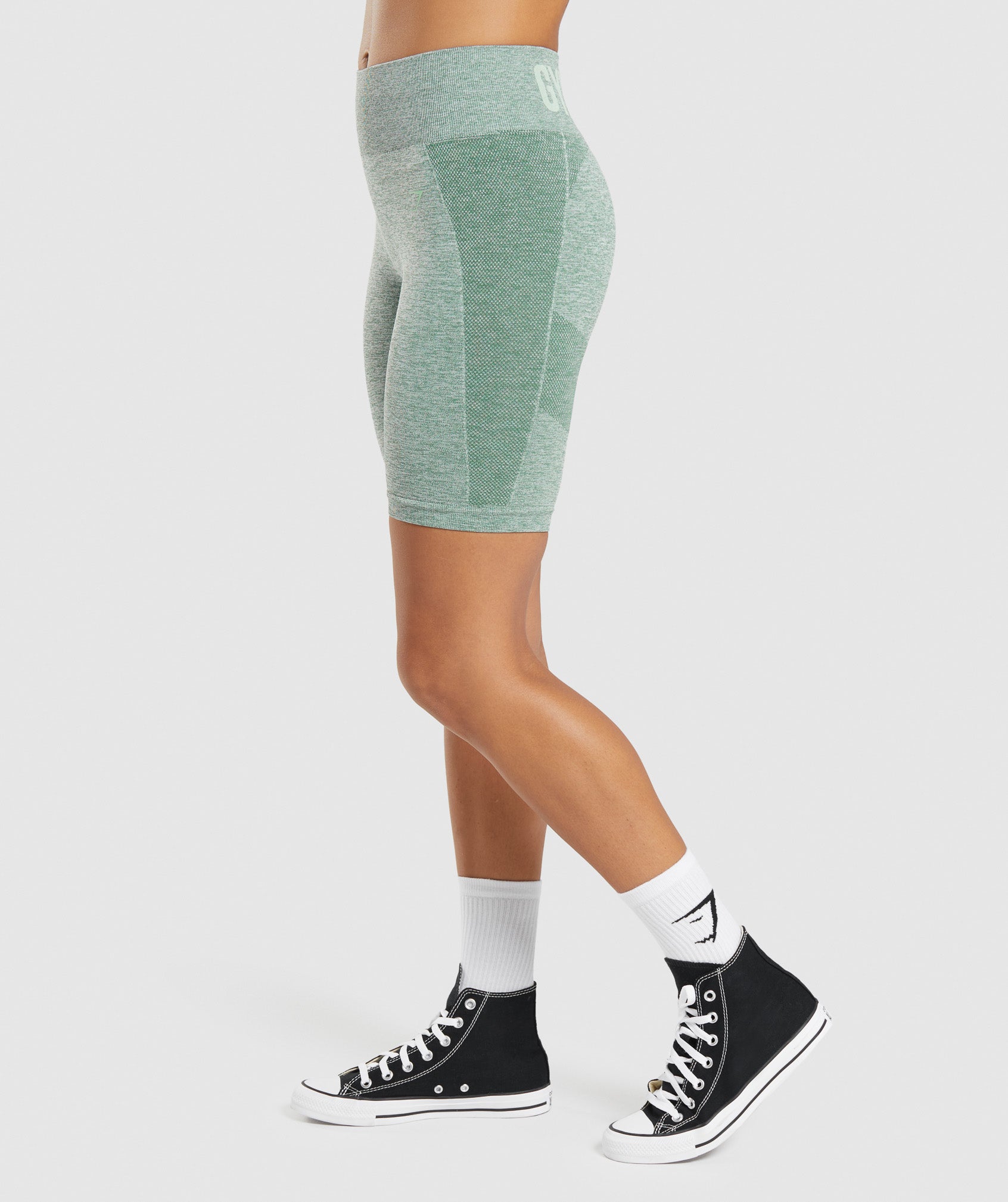 Gymshark Flex Shorts - Marsh Green Marl/Core Olive