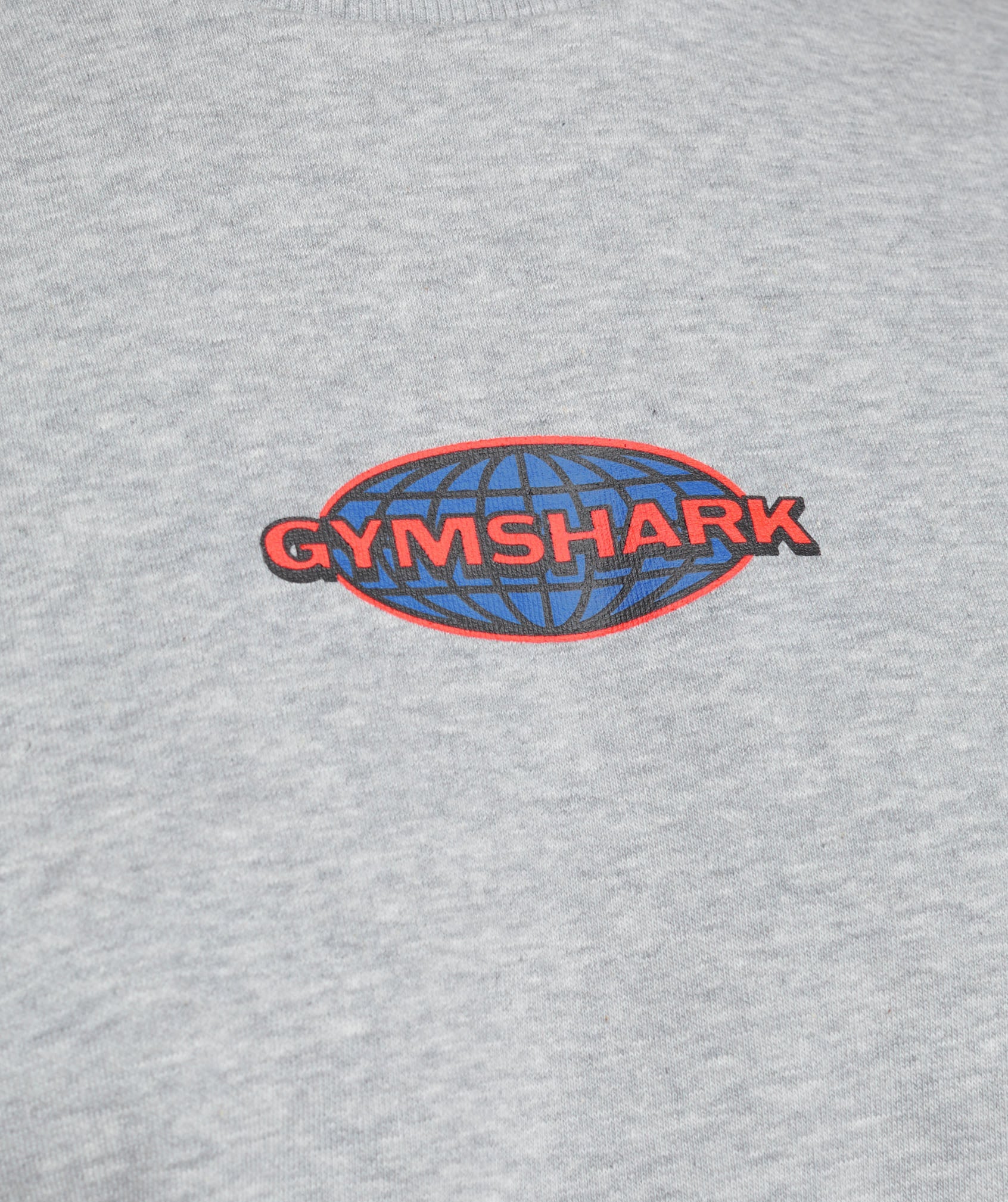 Worldwide Graphic Crew in Light Grey Marl