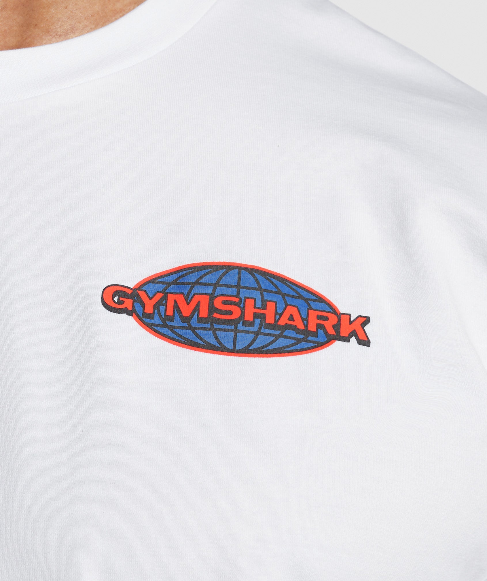 Gymshark Diner Graphic Oversized T-Shirt - White
