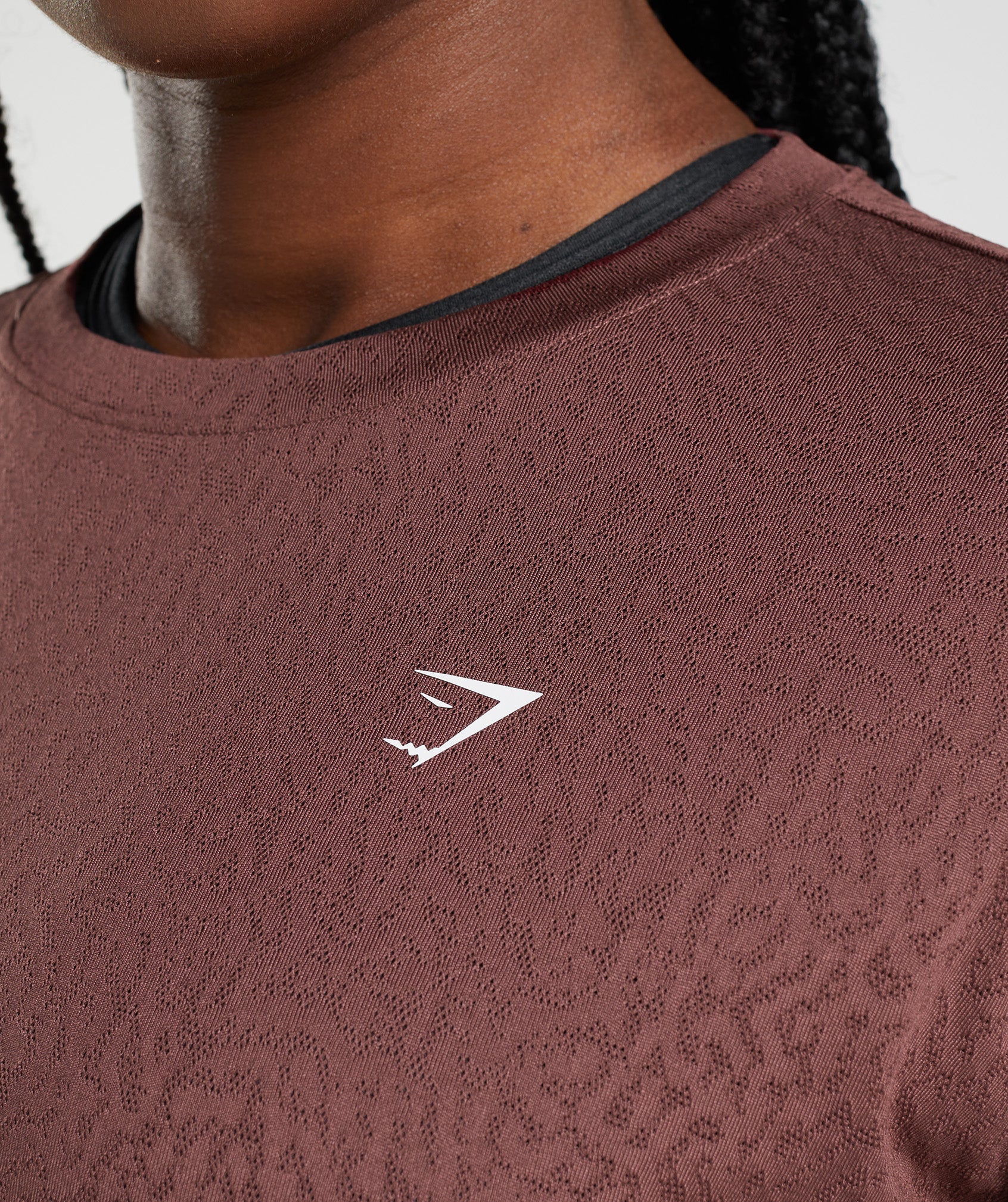 Gymshark Adapt Animal Seamless T-Shirt - Reef, Cherry Brown