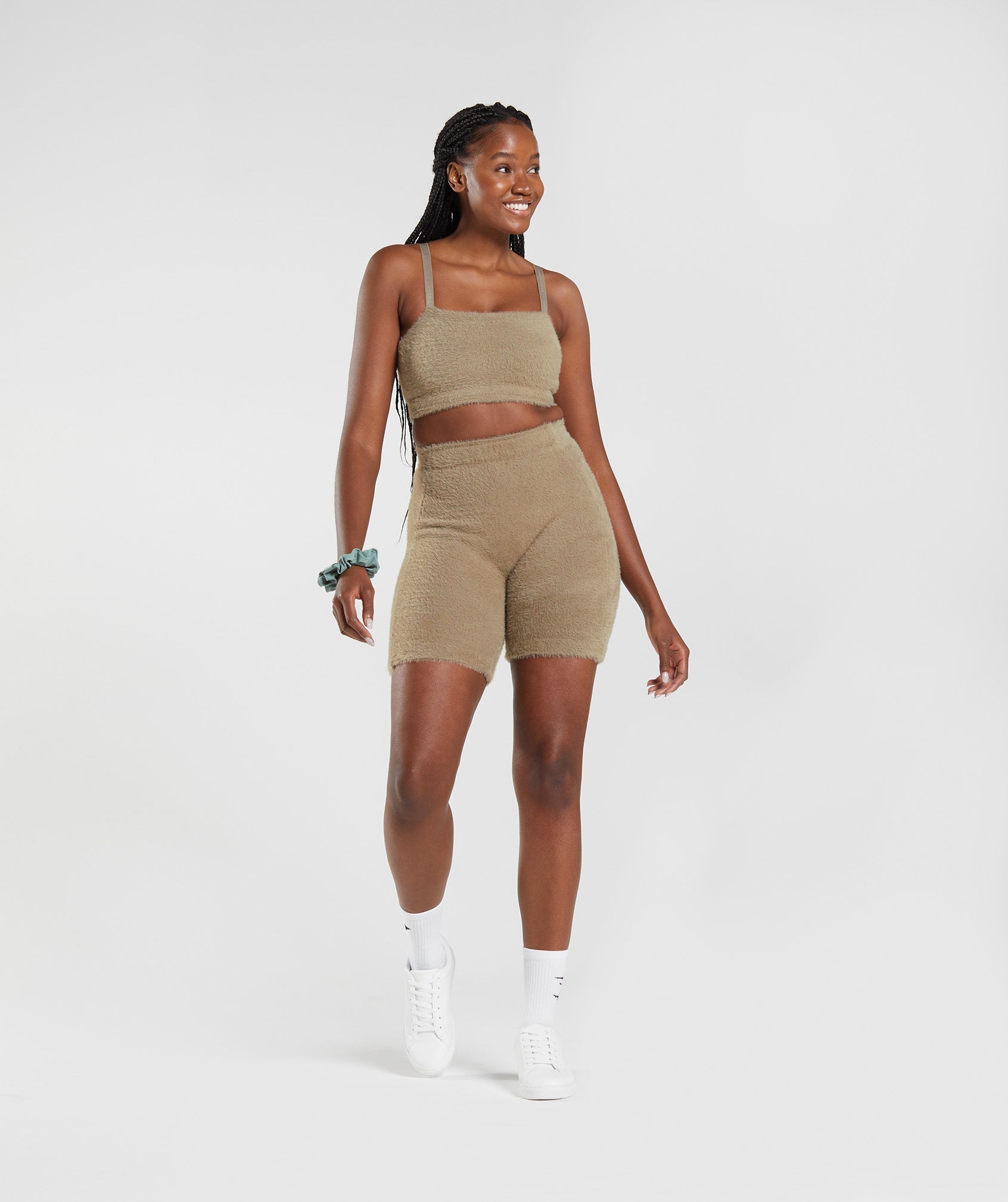 GYMSHARK Womens Running Shorts Whitney Simmons Brown XL