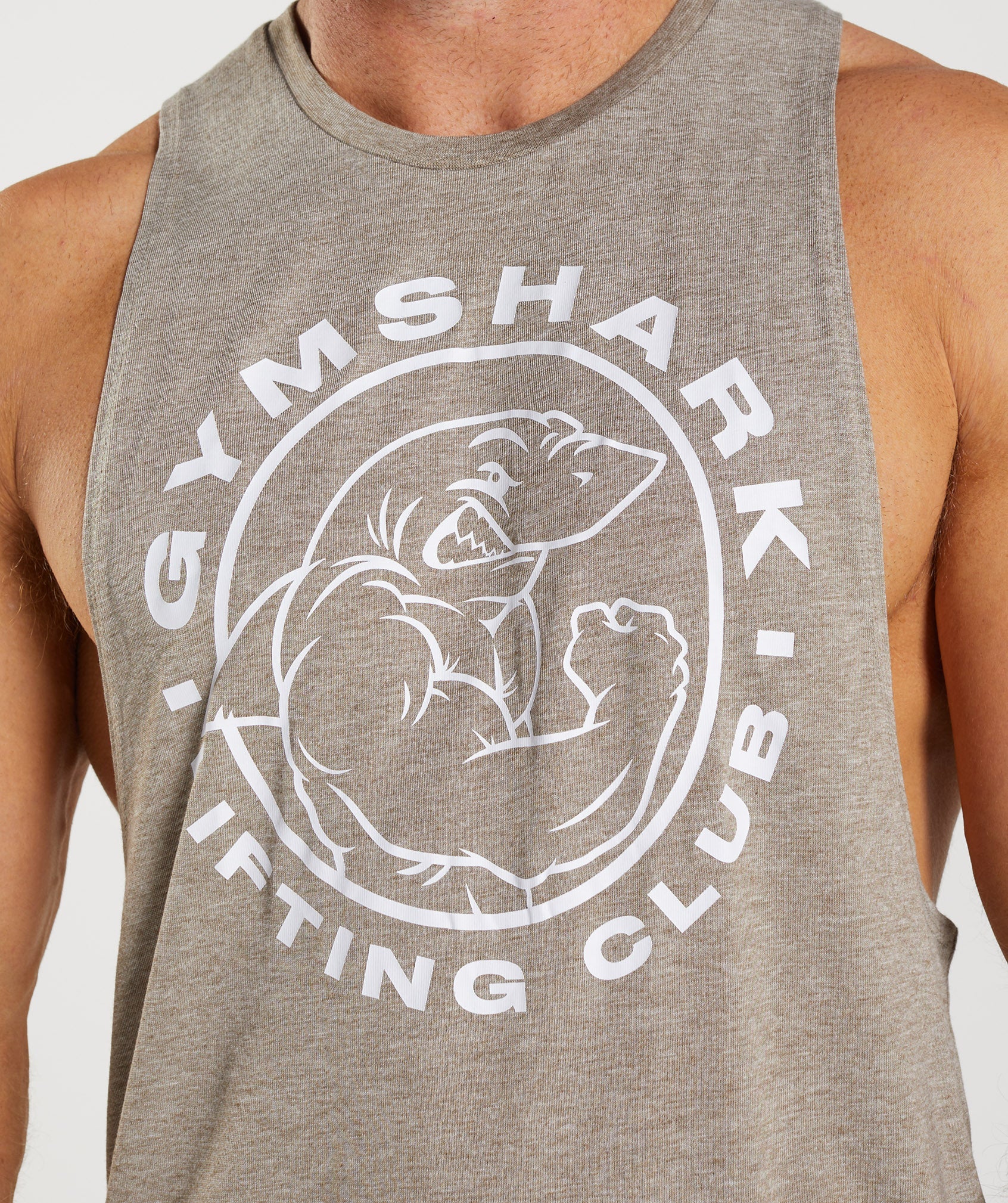 Gymshark Legacy Drop Arm Tank - Light Grey Marl