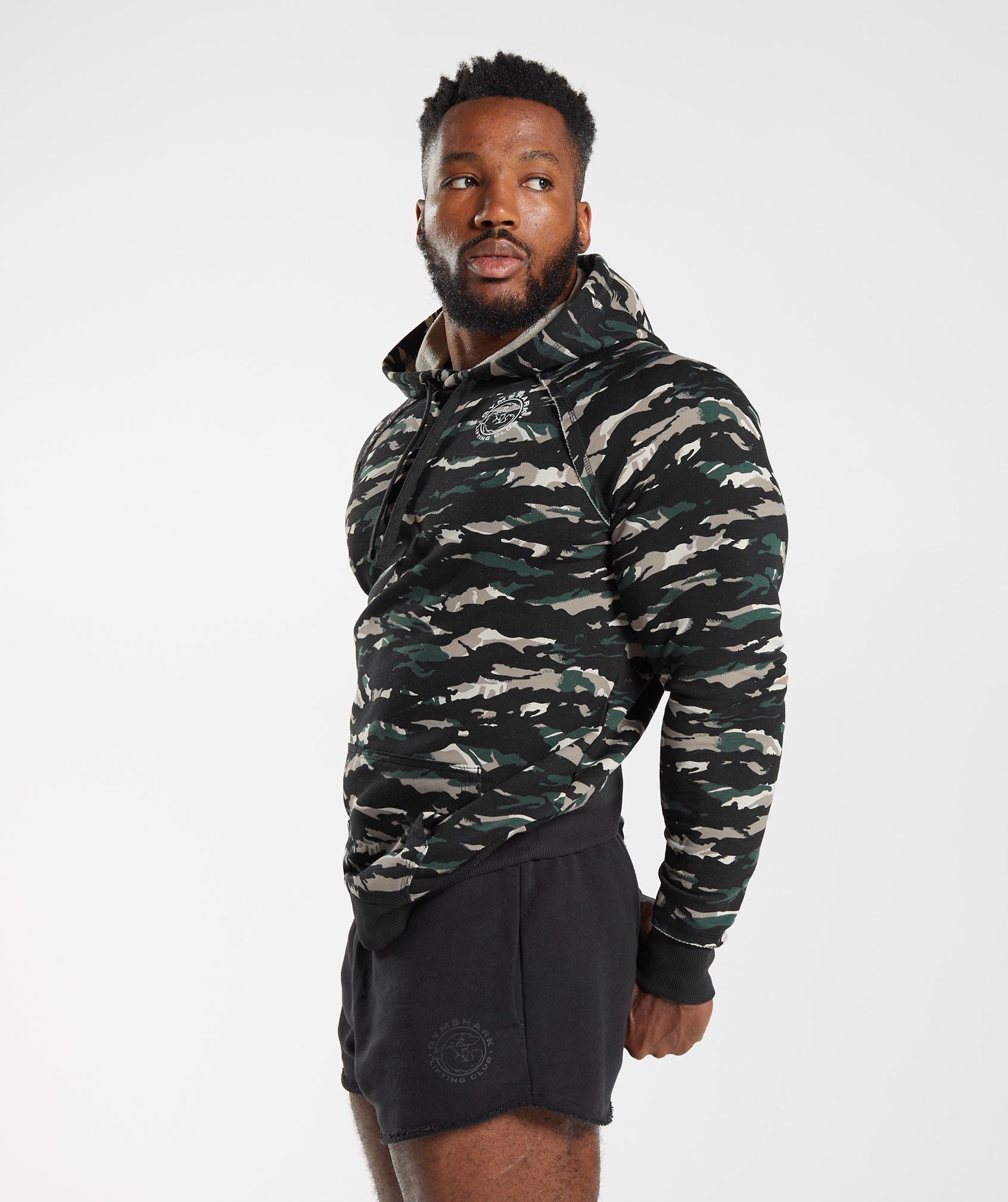 Legacy Hoodie in Obsidian Green Print