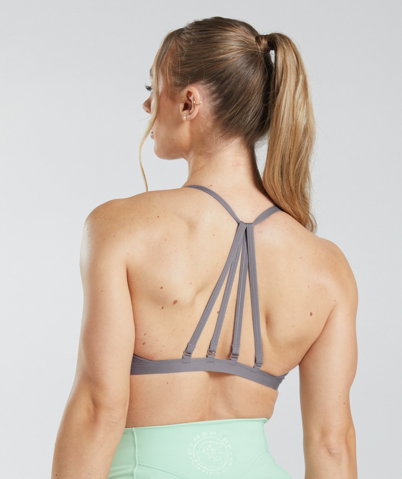 Grey and Pink Lululemon Energy Sports Bra - 4