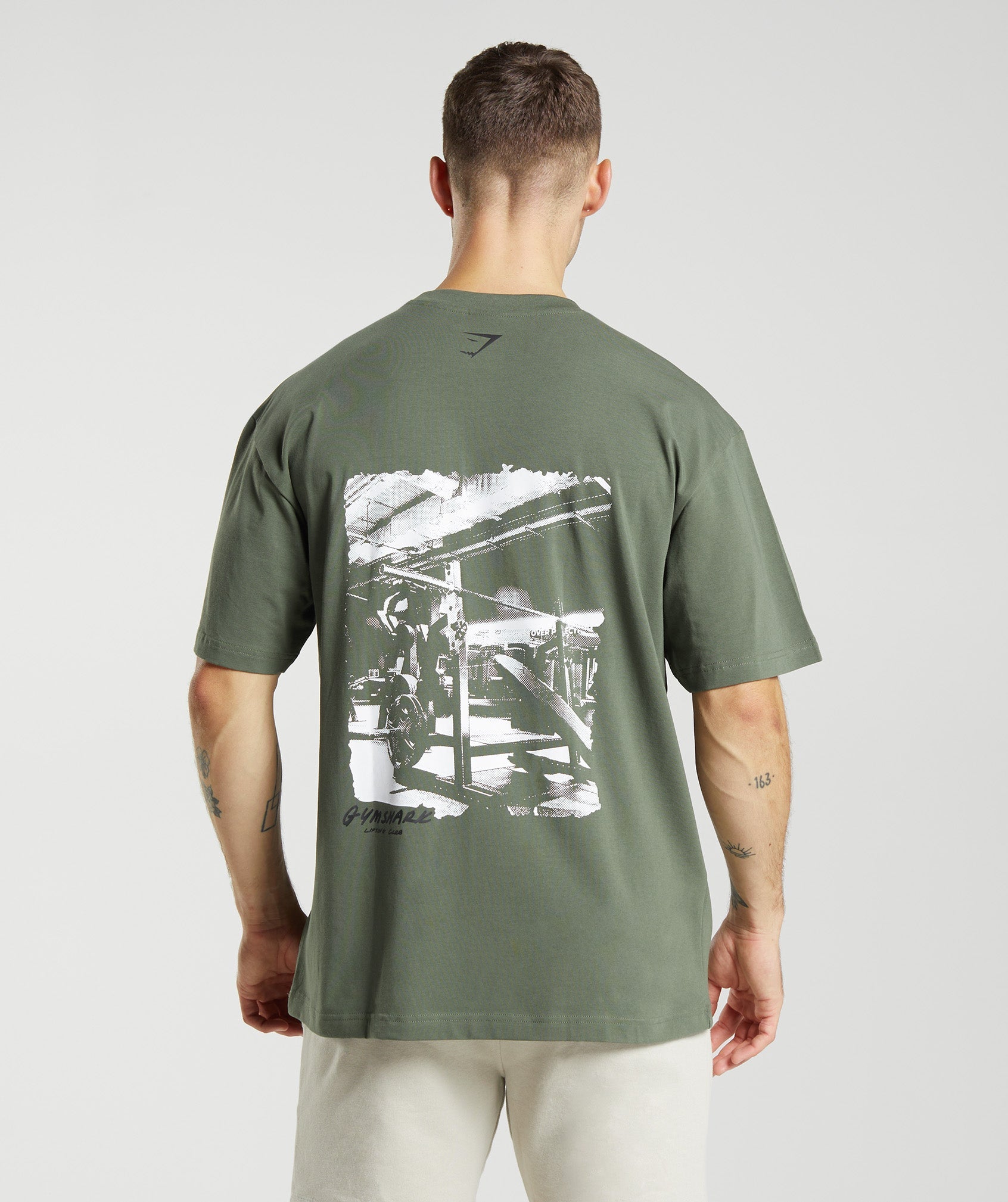 Prepare For Tomorrow Photo Oversized T-Shirt in Core Olive - view 2