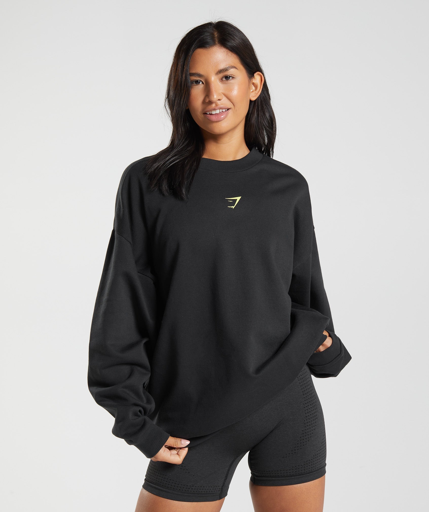 Prepare For Tomorrow Oversized Sweatshirt in Black