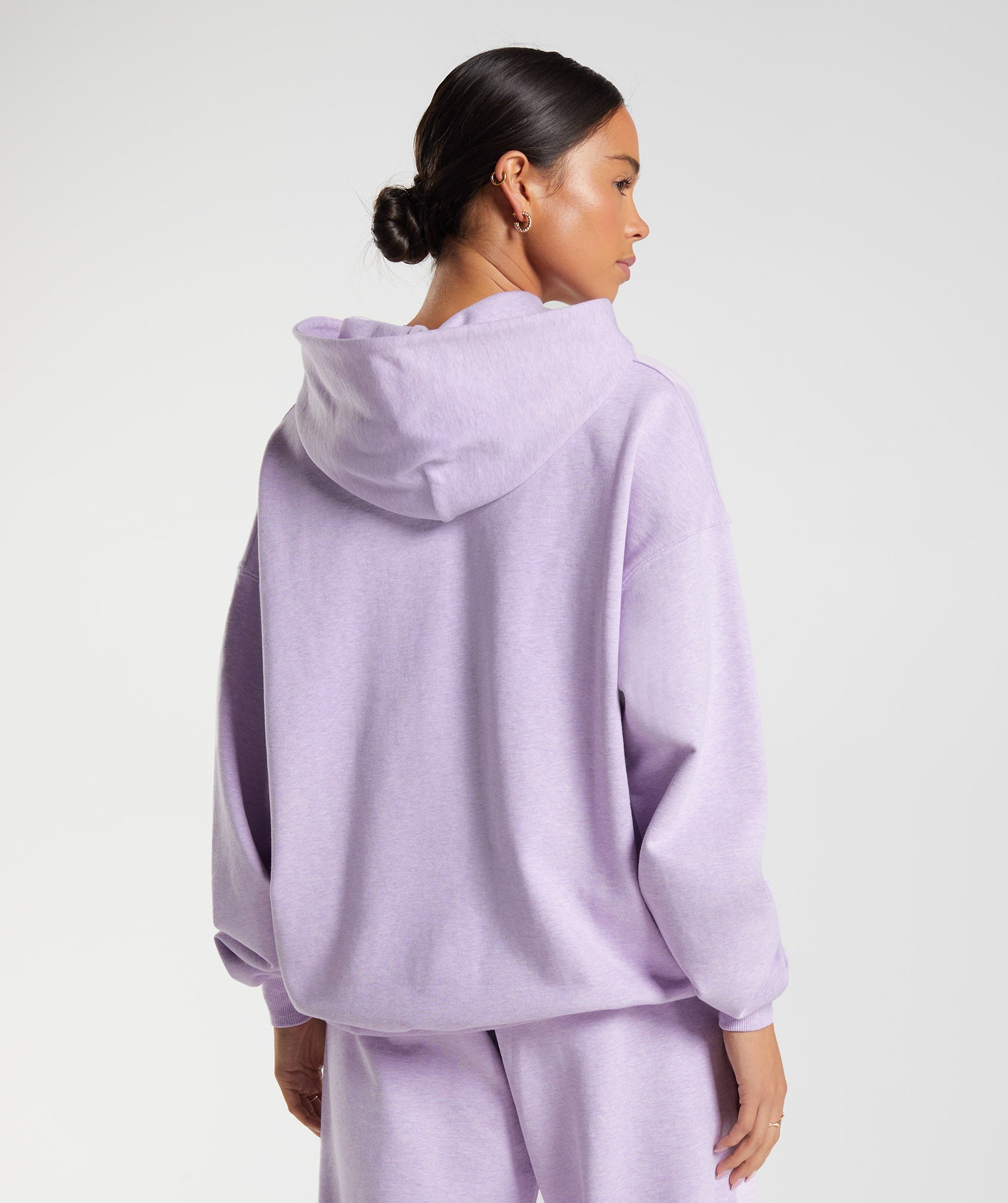 Rest Day Sweats Hoodie in Aura Lilac Marl - view 3