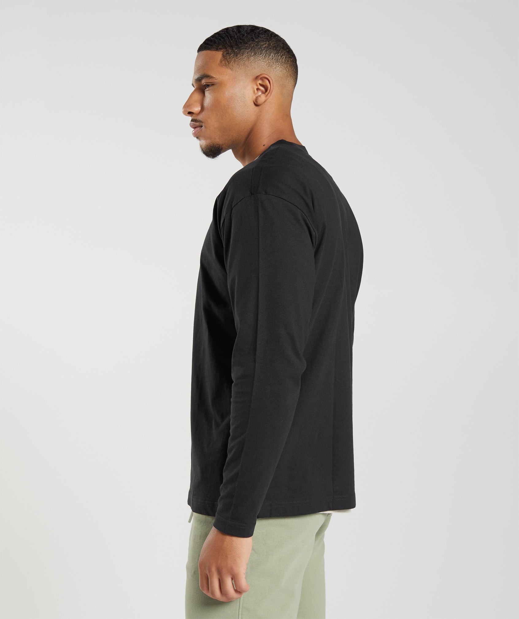Rest Day Sweats Long Sleeve T-Shirt in Black - view 4